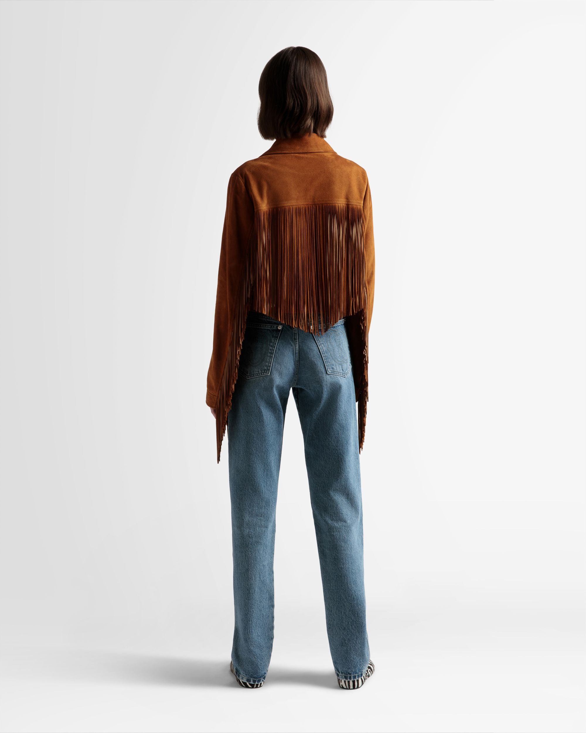 タッセル ジャケット デザートブラウン スエード - 女性 - Bally - 06