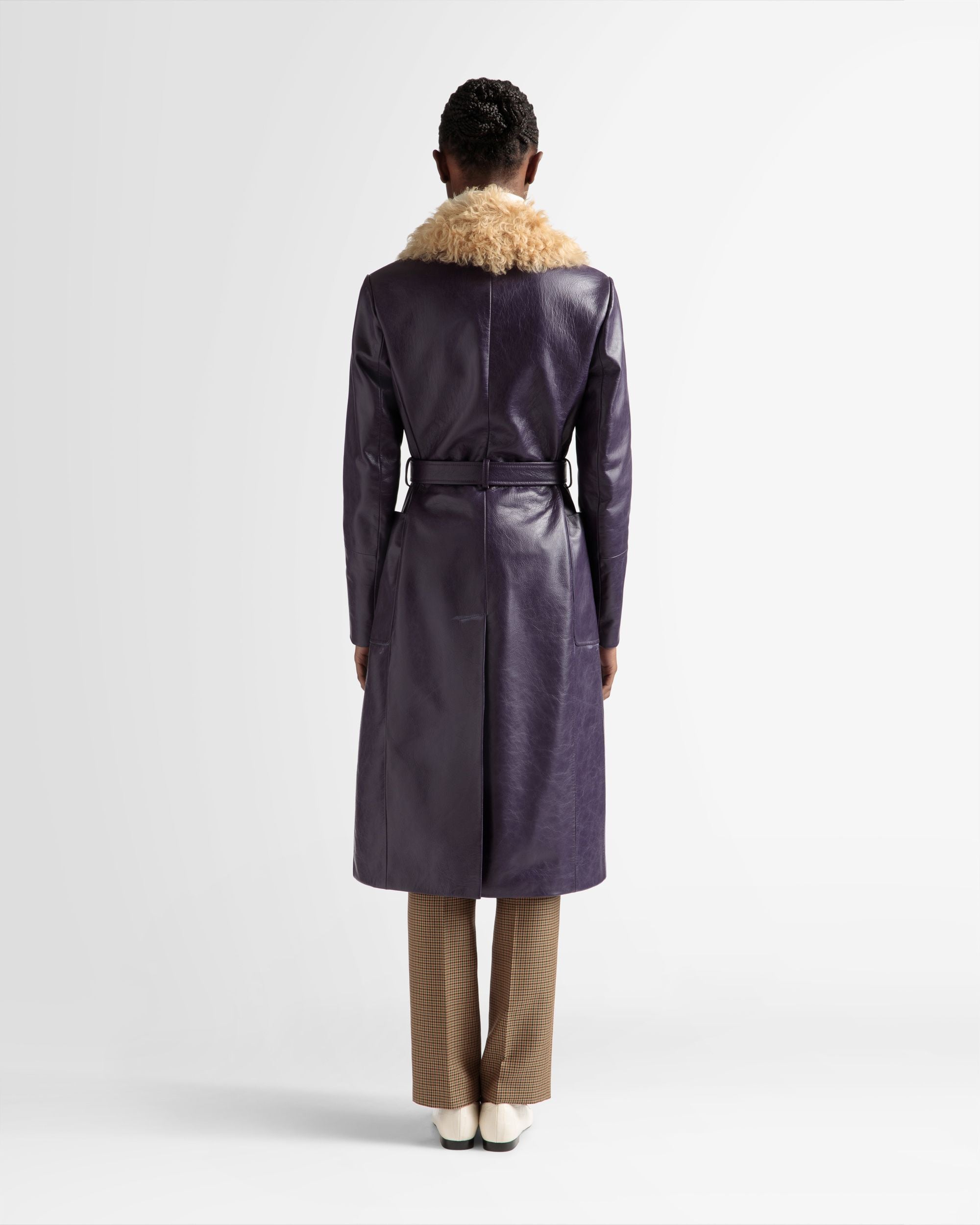 ファーカラー コート オーキッド レザー - 女性 - Bally - 06