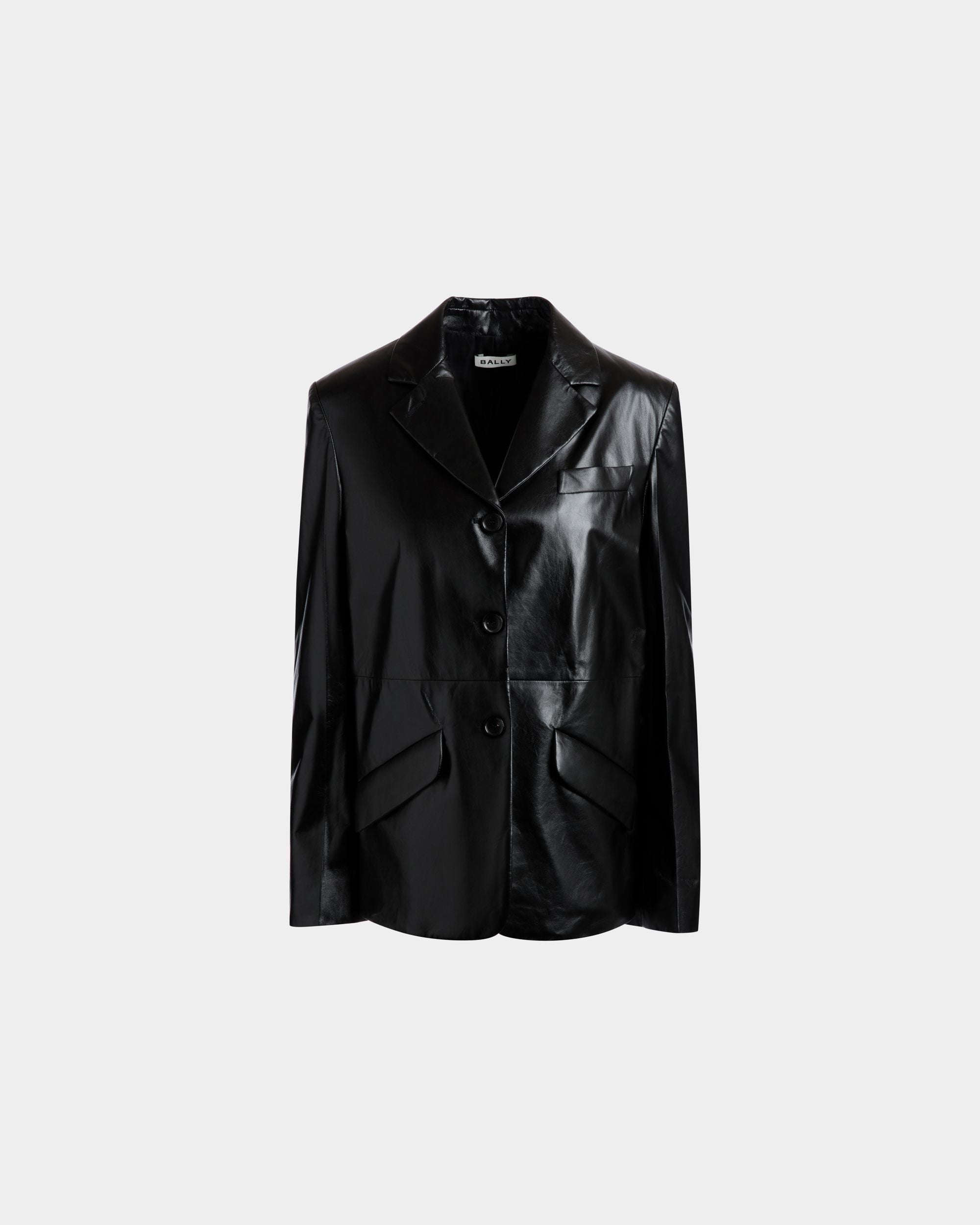 Leather Jacket In Black Leather - 女性 - Bally - 01