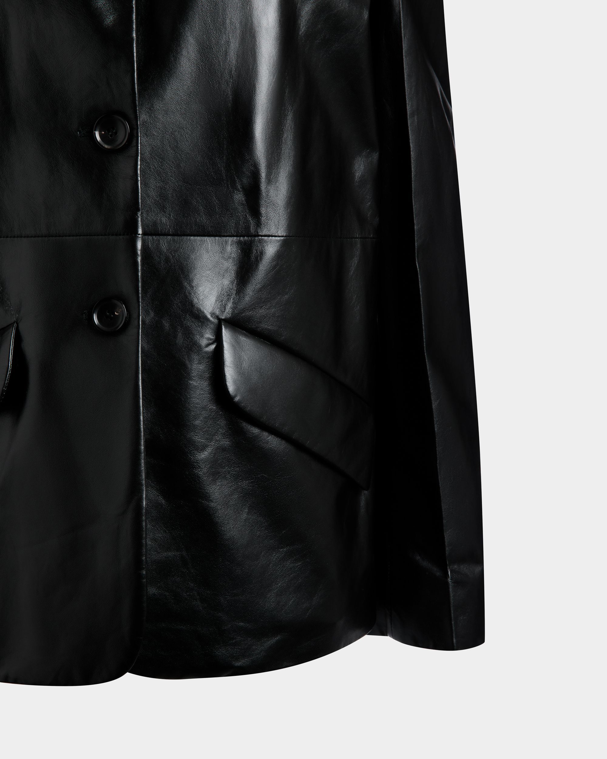 Leather Jacket In Black Leather - 女性 - Bally - 02