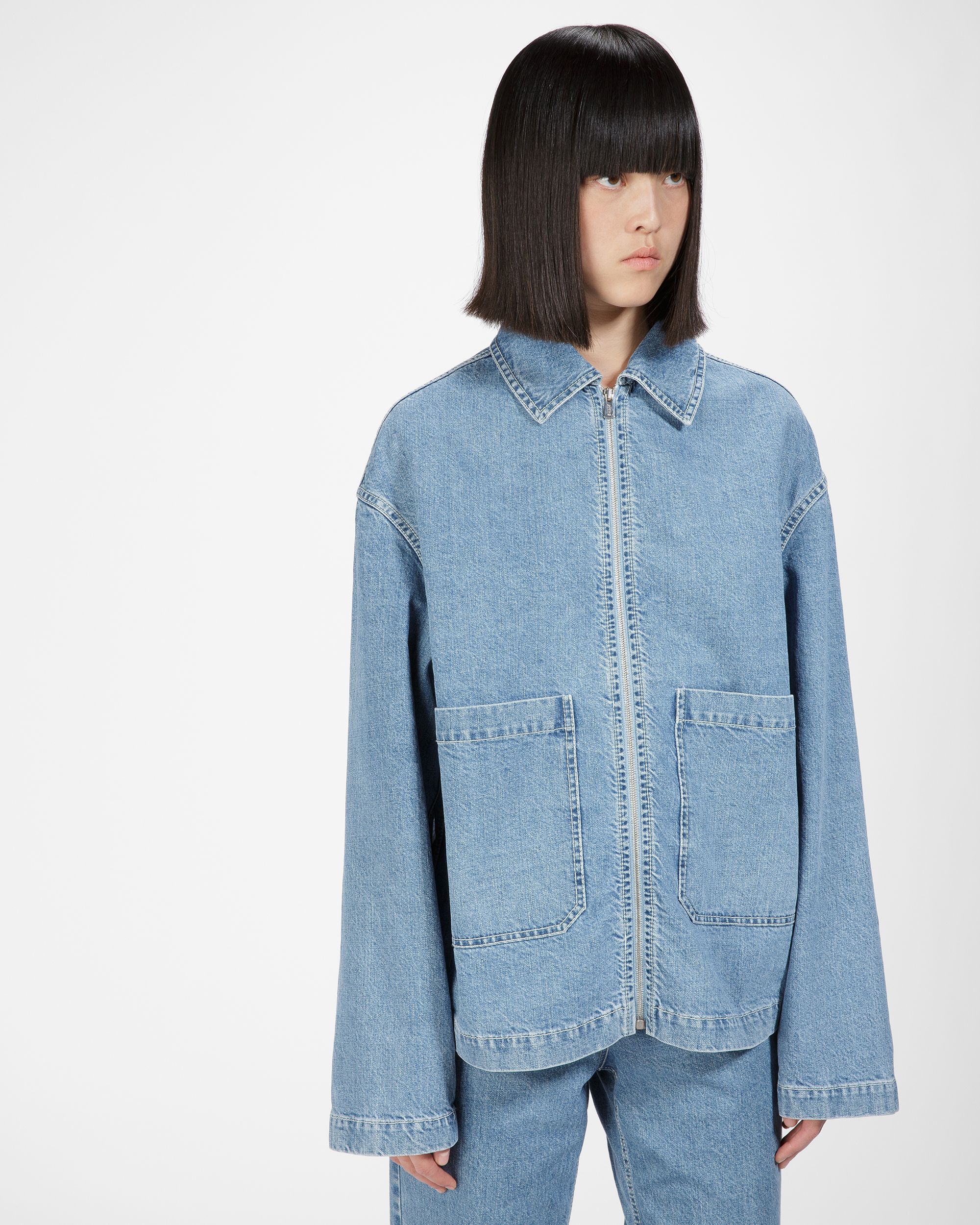 デニム ジャケット ライトブルー コットン デニム ジャケット - 女性 - Bally - 01