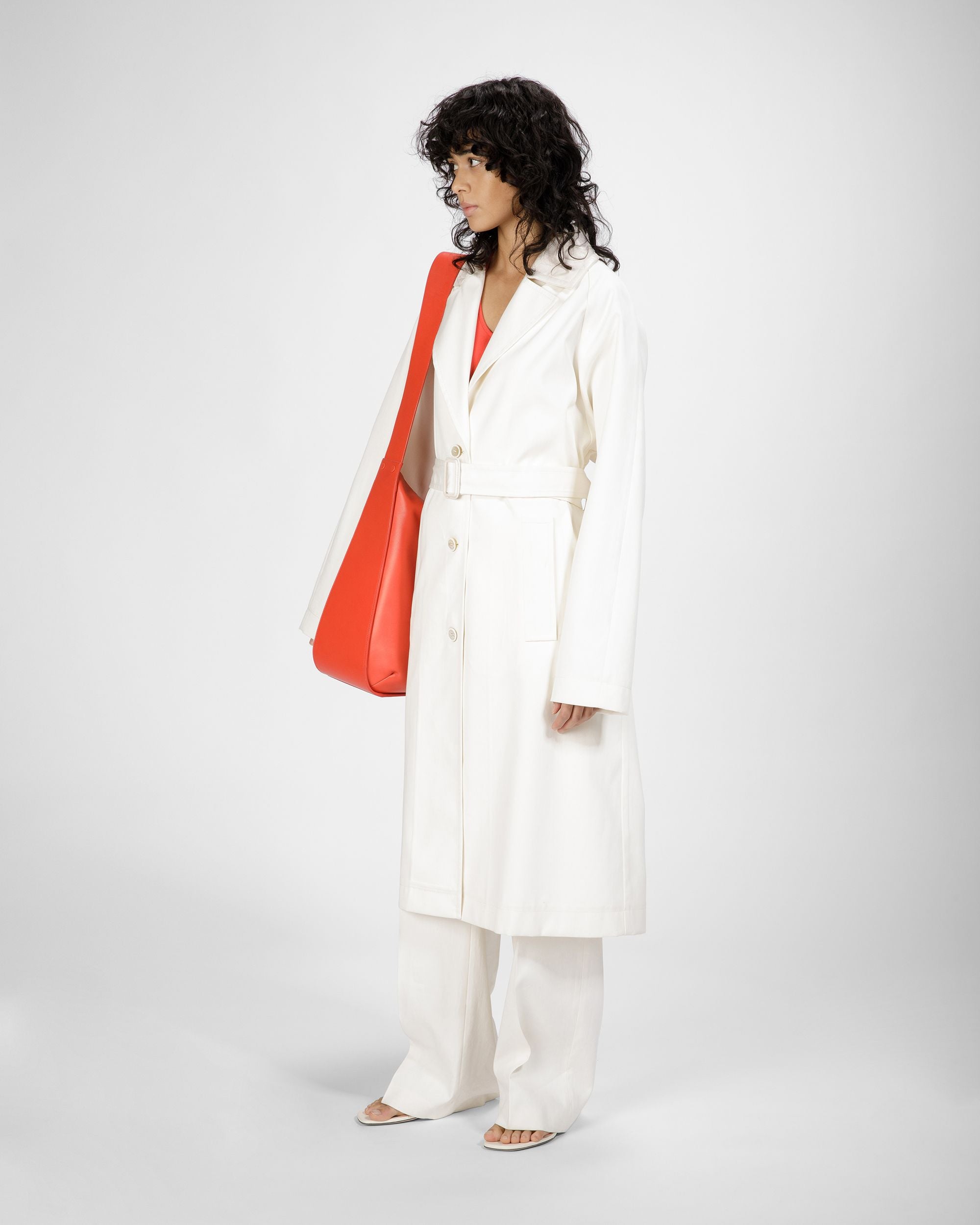 フルイド コート ボーンホワイト コットンブレンド フルイド コート - 女性 - Bally - 04