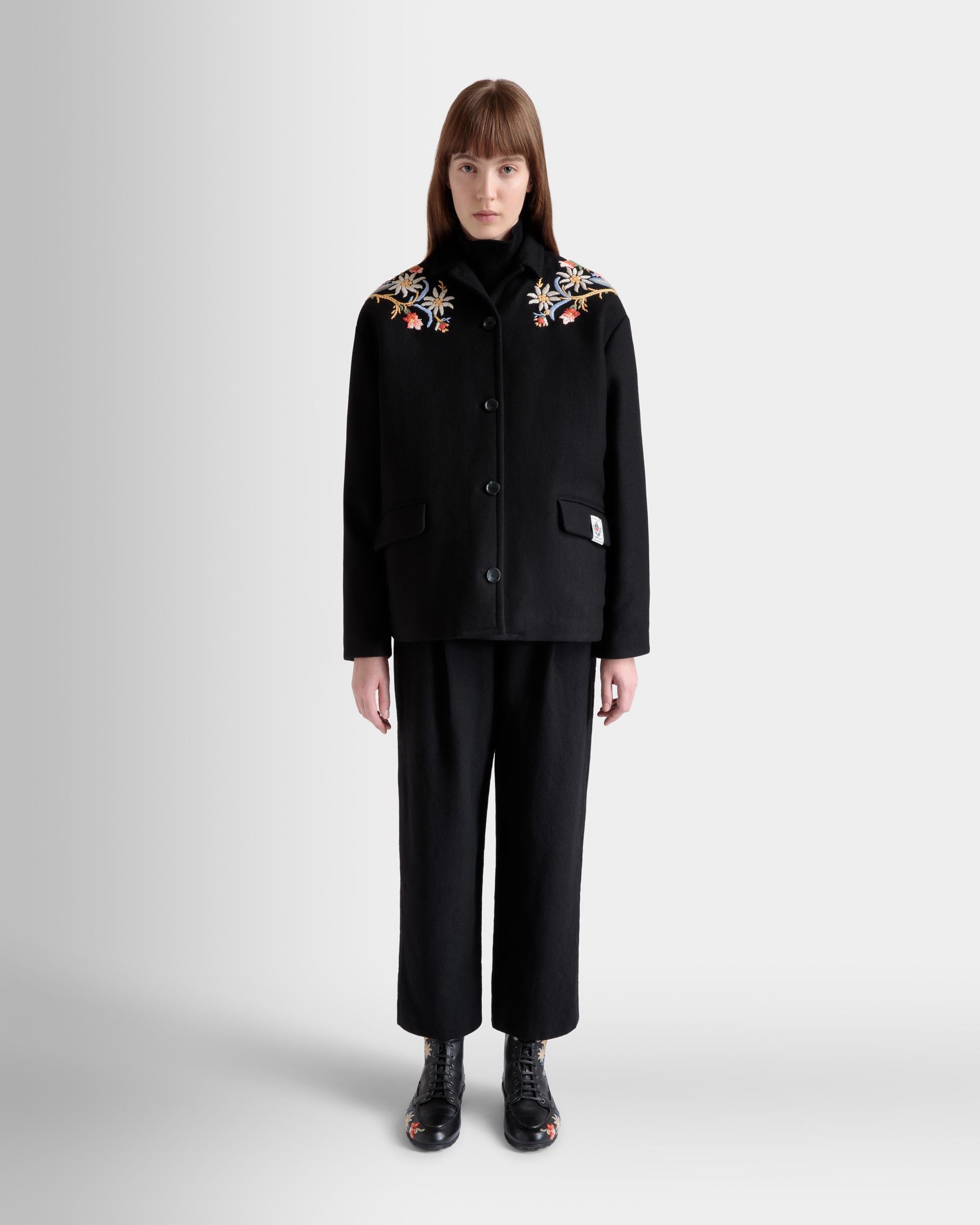 Winter Capsule ジャケット アルパインフラワー ブラック ウールブレンド - 女性 - Bally - 02