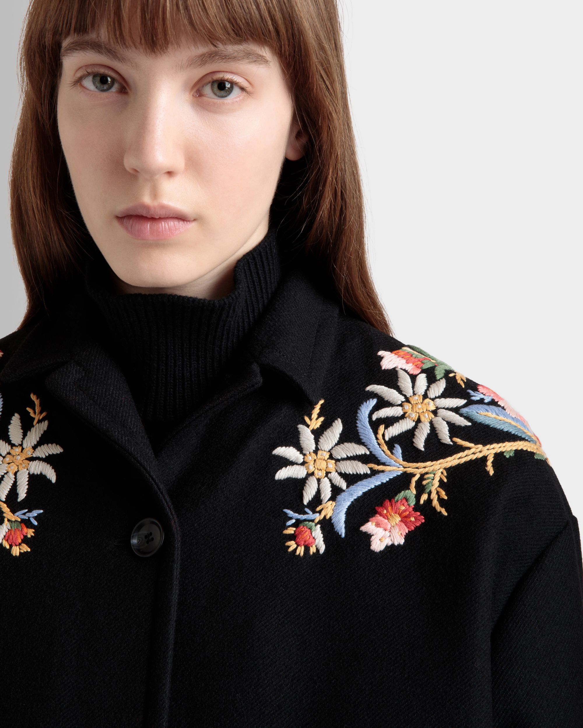 Winter Capsule ジャケット アルパインフラワー ブラック ウールブレンド - 女性 - Bally - 03