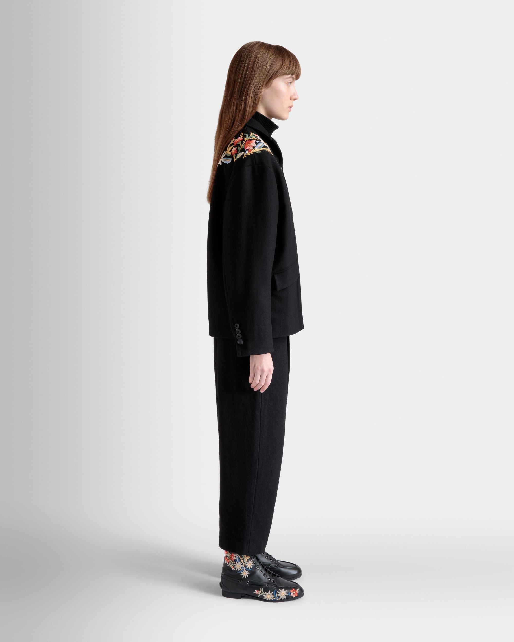 Winter Capsule ジャケット アルパインフラワー ブラック ウールブレンド - 女性 - Bally - 05