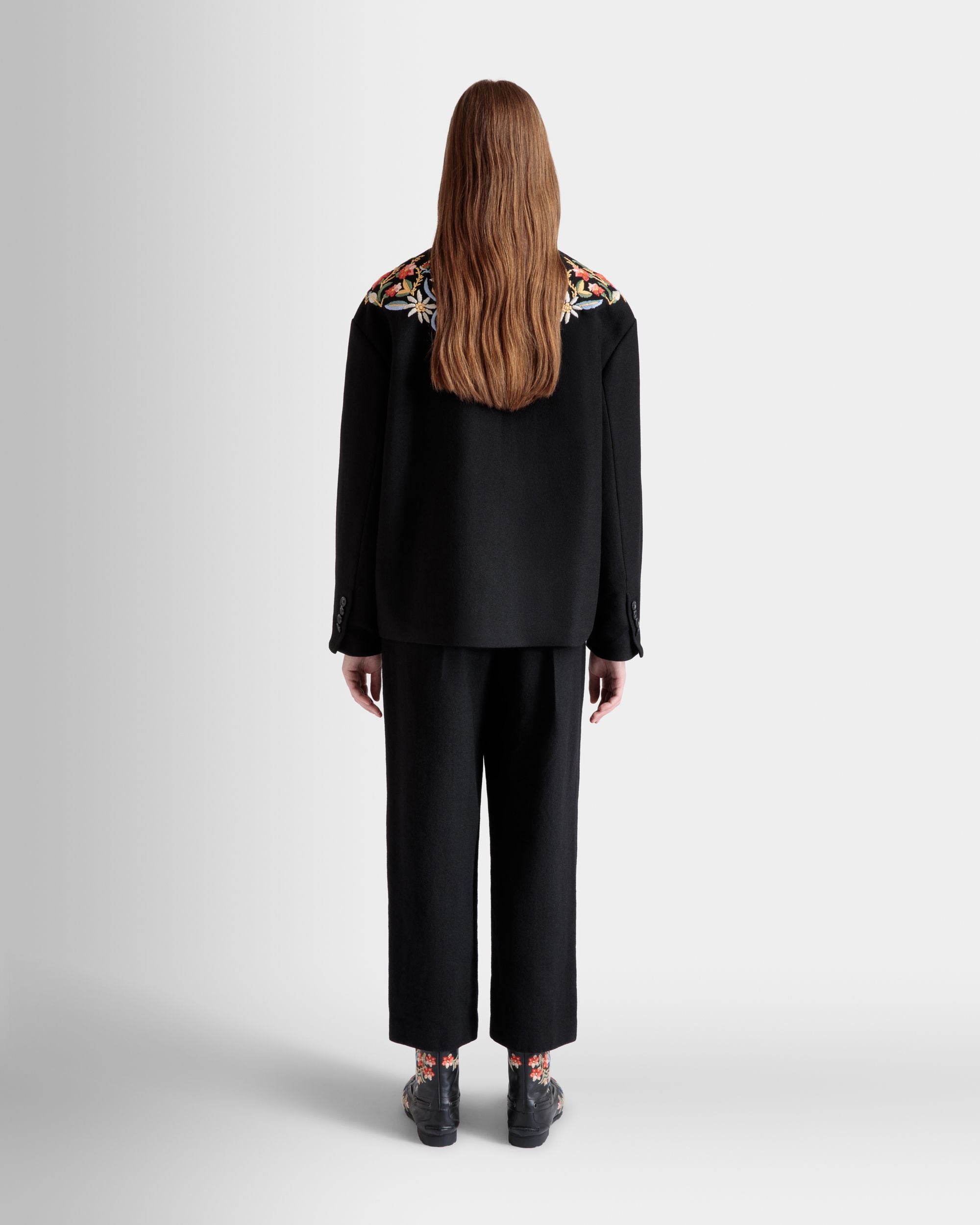 Winter Capsule ジャケット アルパインフラワー ブラック ウールブレンド - 女性 - Bally - 06
