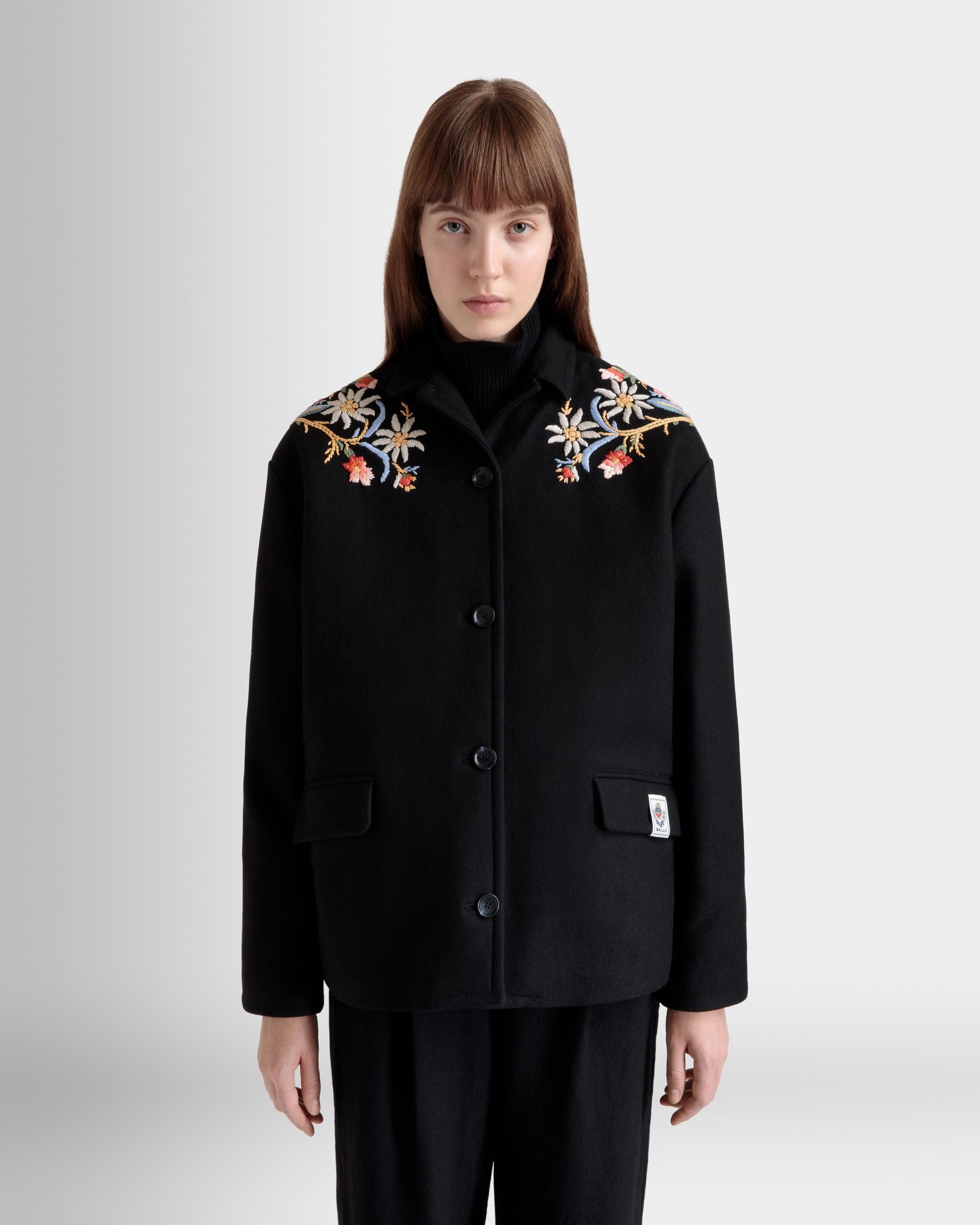 Winter Capsule ジャケット アルパインフラワー ブラック ウールブレンド - 女性 - Bally - 08