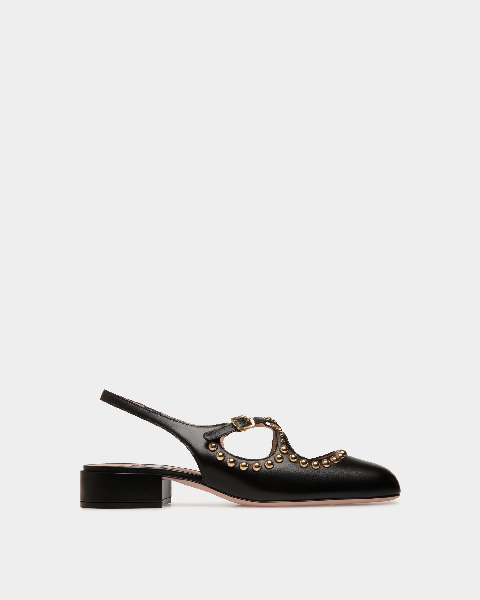 Ballyrina スリングバックパンプス ブラック レザー スタッズ - 女性 - Bally - 01