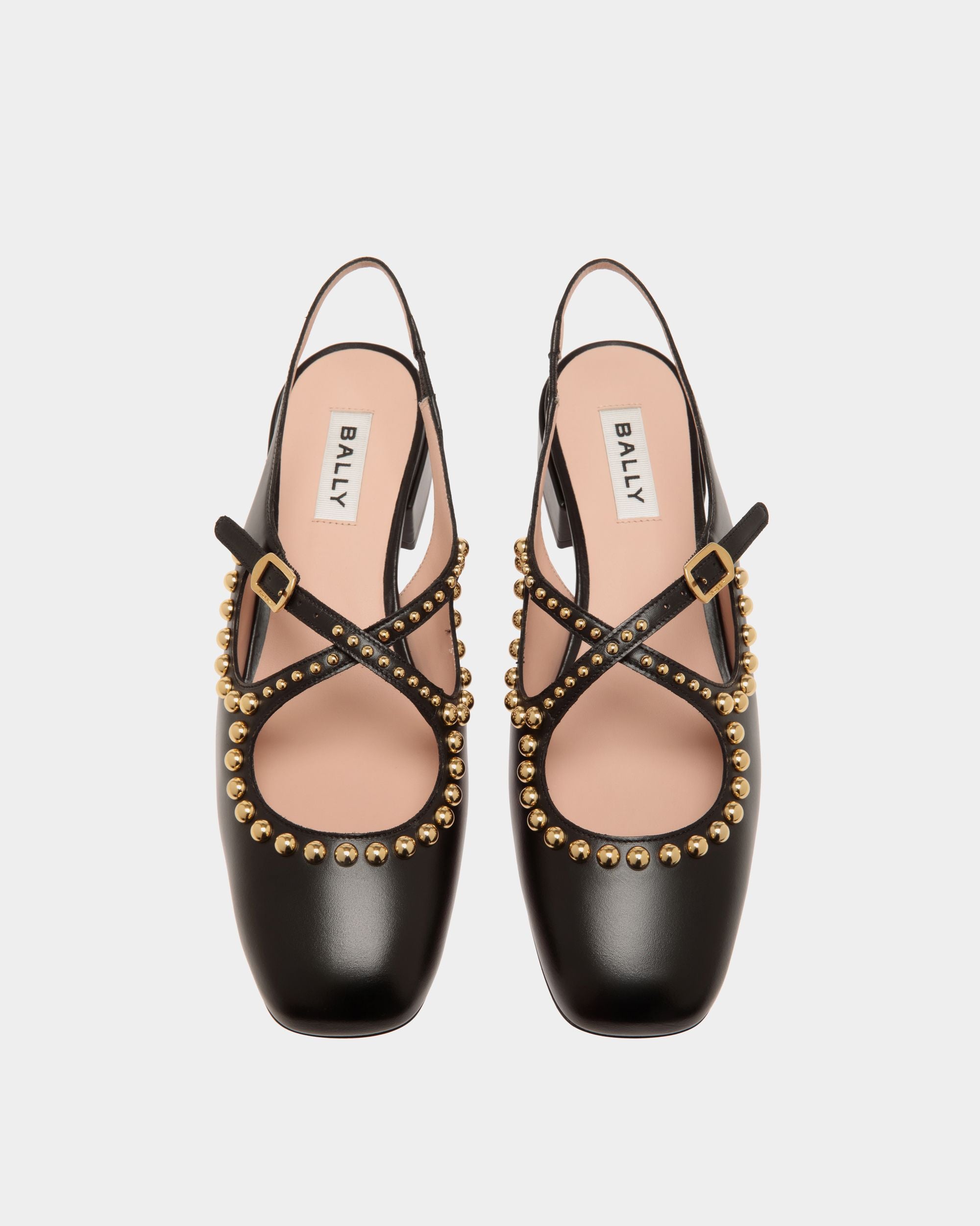 Ballyrina スリングバックパンプス ブラック レザー スタッズ - 女性 - Bally - 05