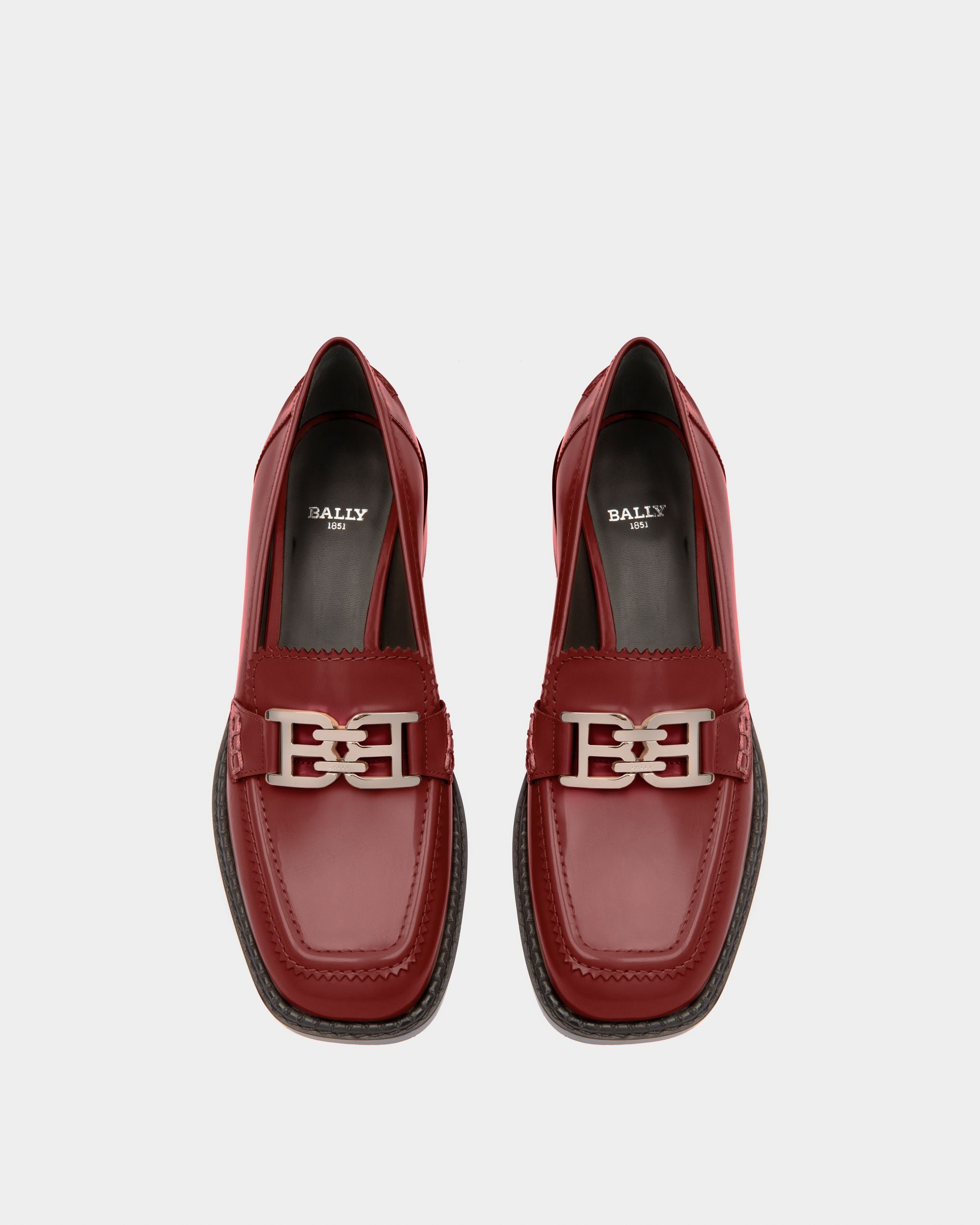 Ellyane ヘリテージレッド レザー モカシン - 女性 - Bally - 03