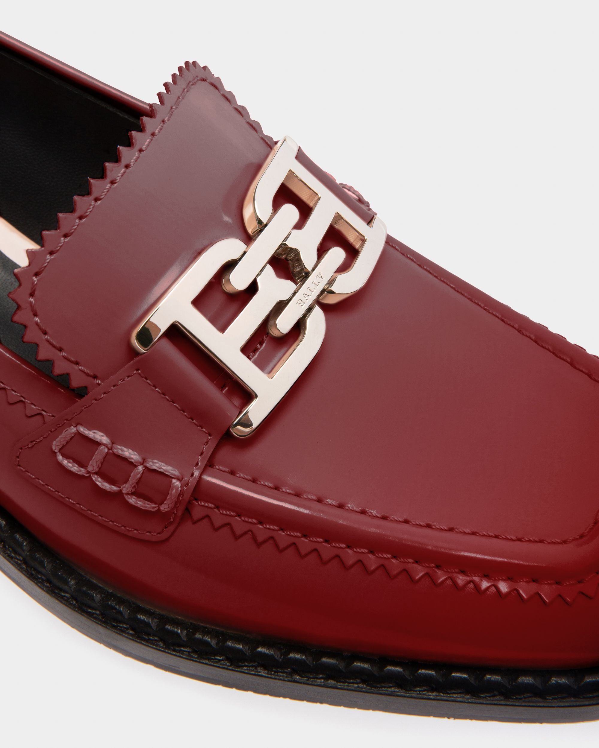 Ellyane ヘリテージレッド レザー モカシン - 女性 - Bally - 05