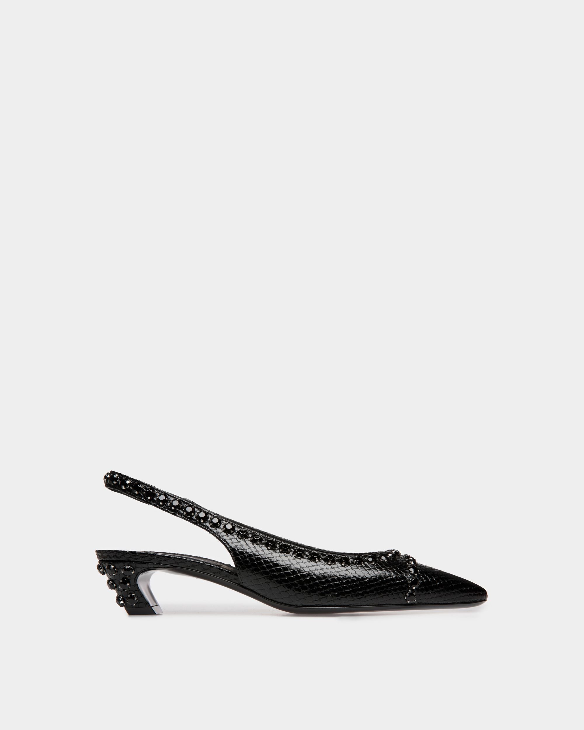 Sylt スリングバック パンプス パイソンプリント レザー  ブラック - 女性 - Bally - 01