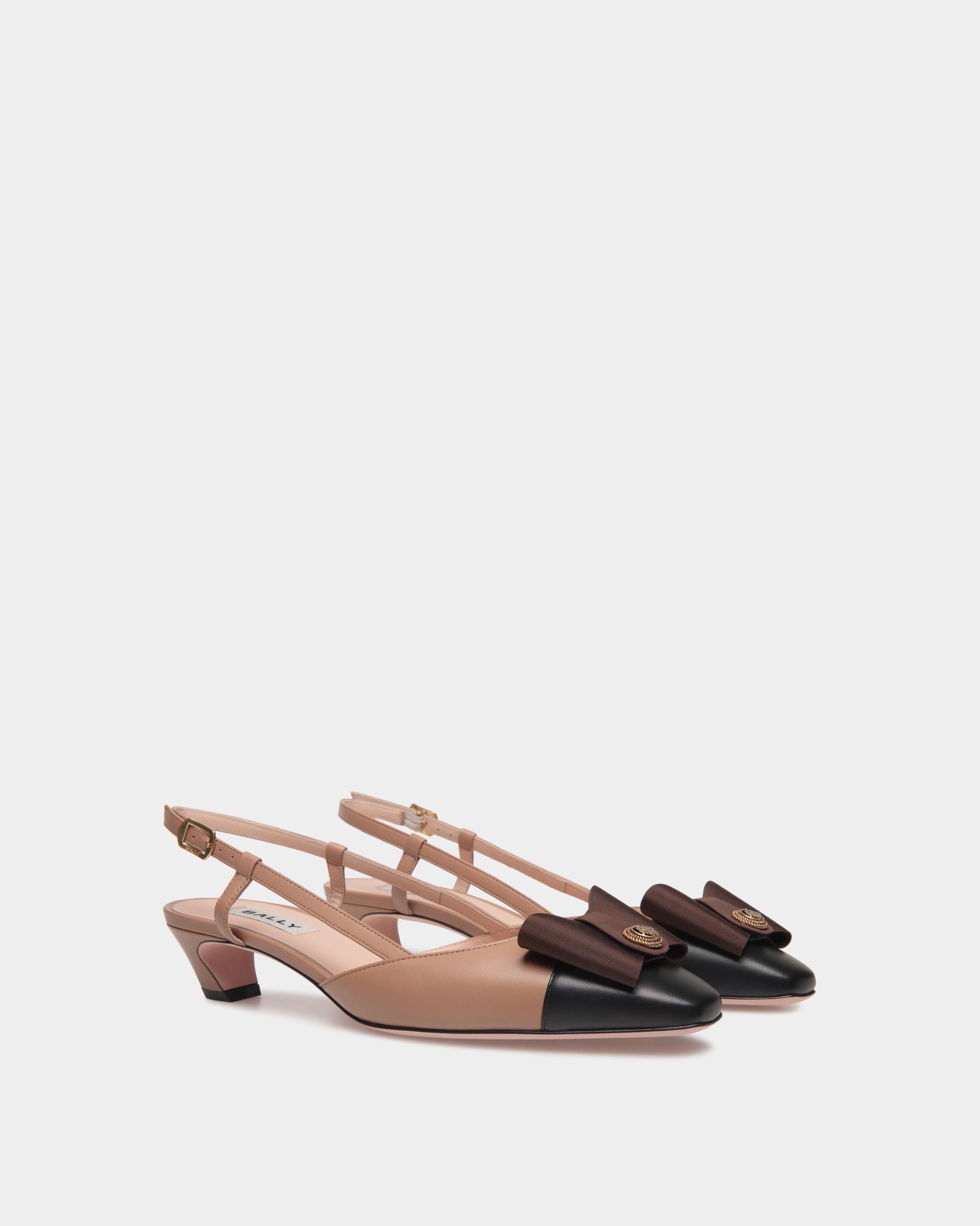 B-Bow スリングバックパンプス プラリネベージュ レザー - 女性 - Bally - 03