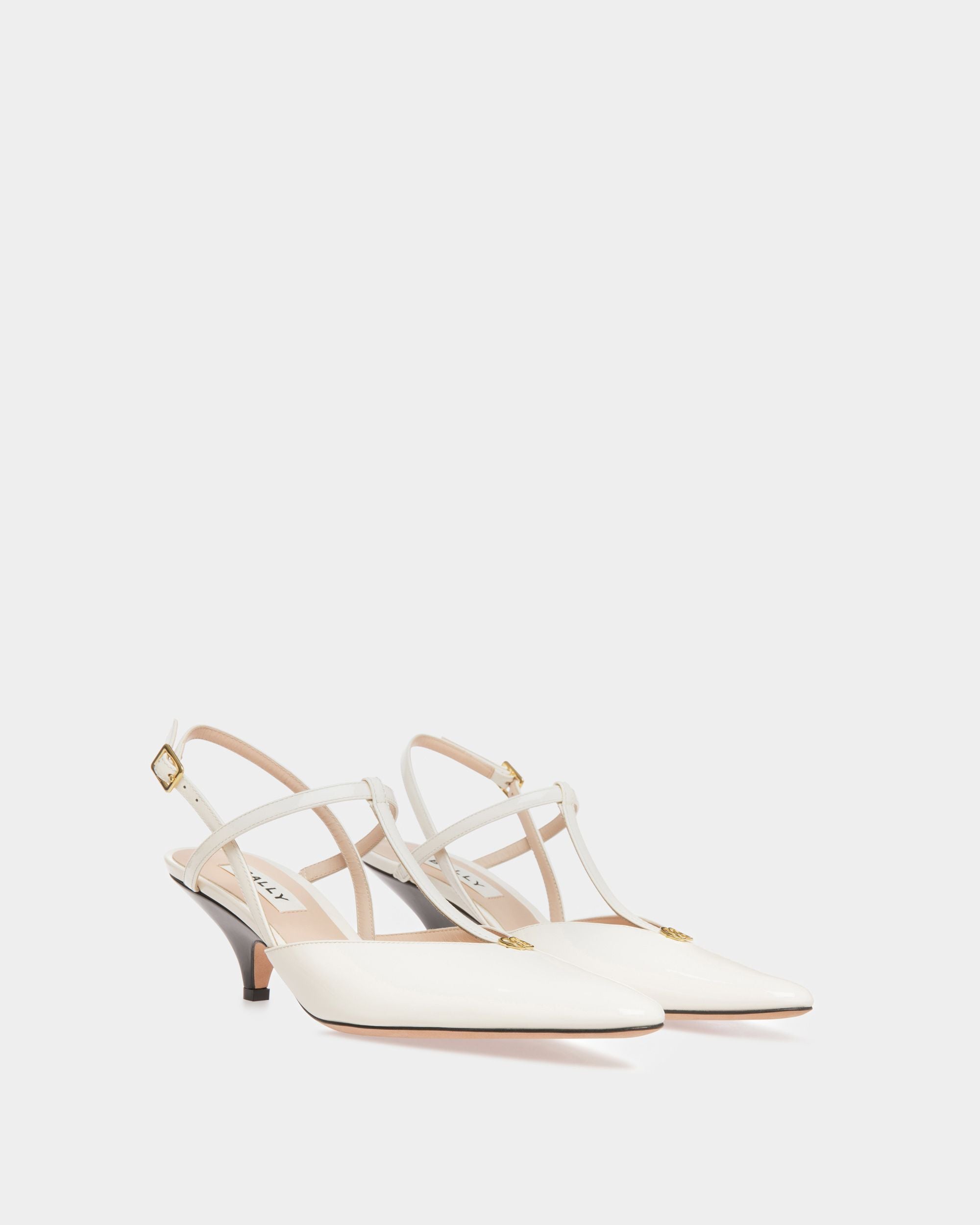 Katy スリングバック パンプス ボーンホワイト＆ブラック レザー - 女性 - Bally - 03