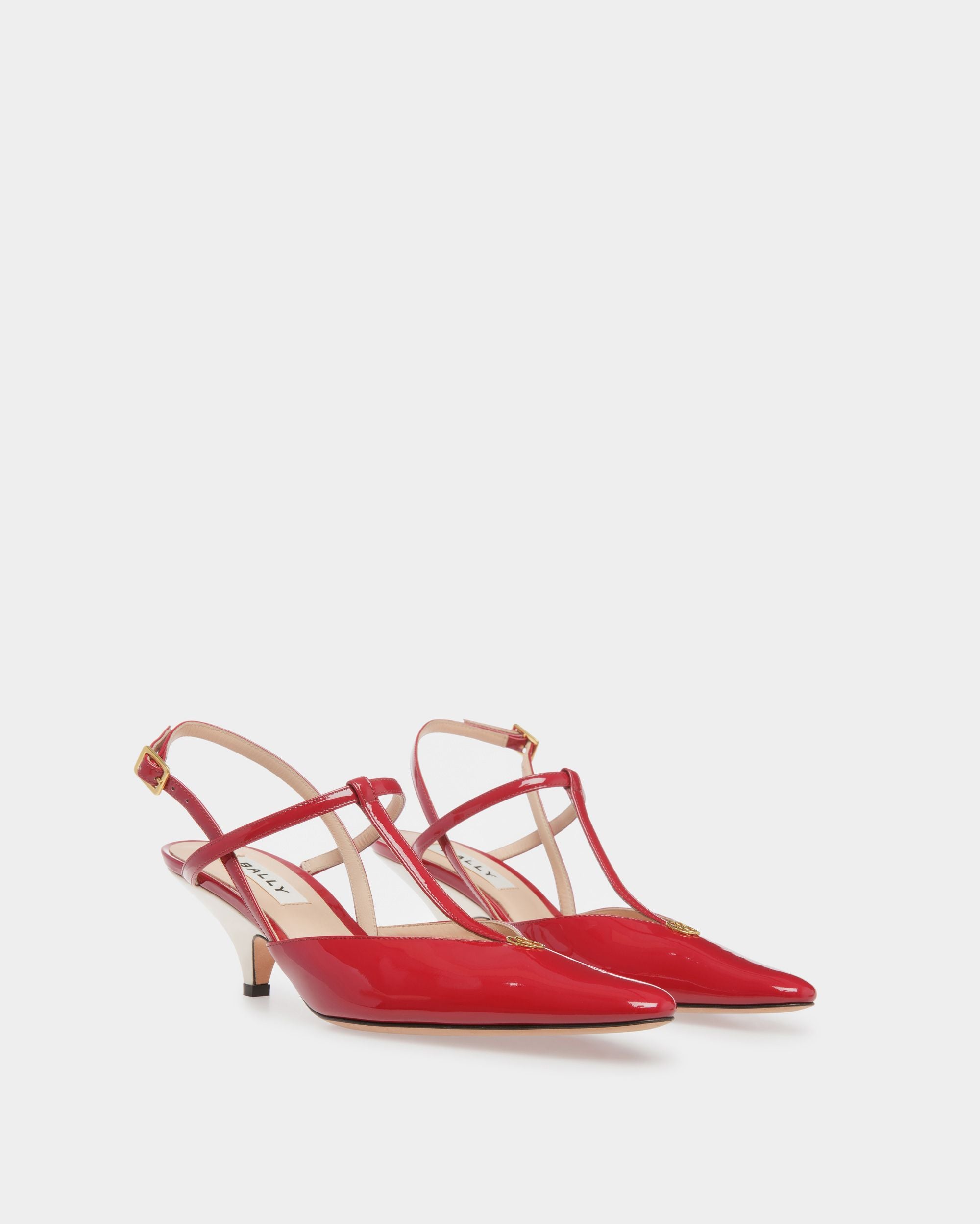 Katy スリングバック パンプス ルビーレッド＆ボーンホワイト レザー - 女性 - Bally - 03