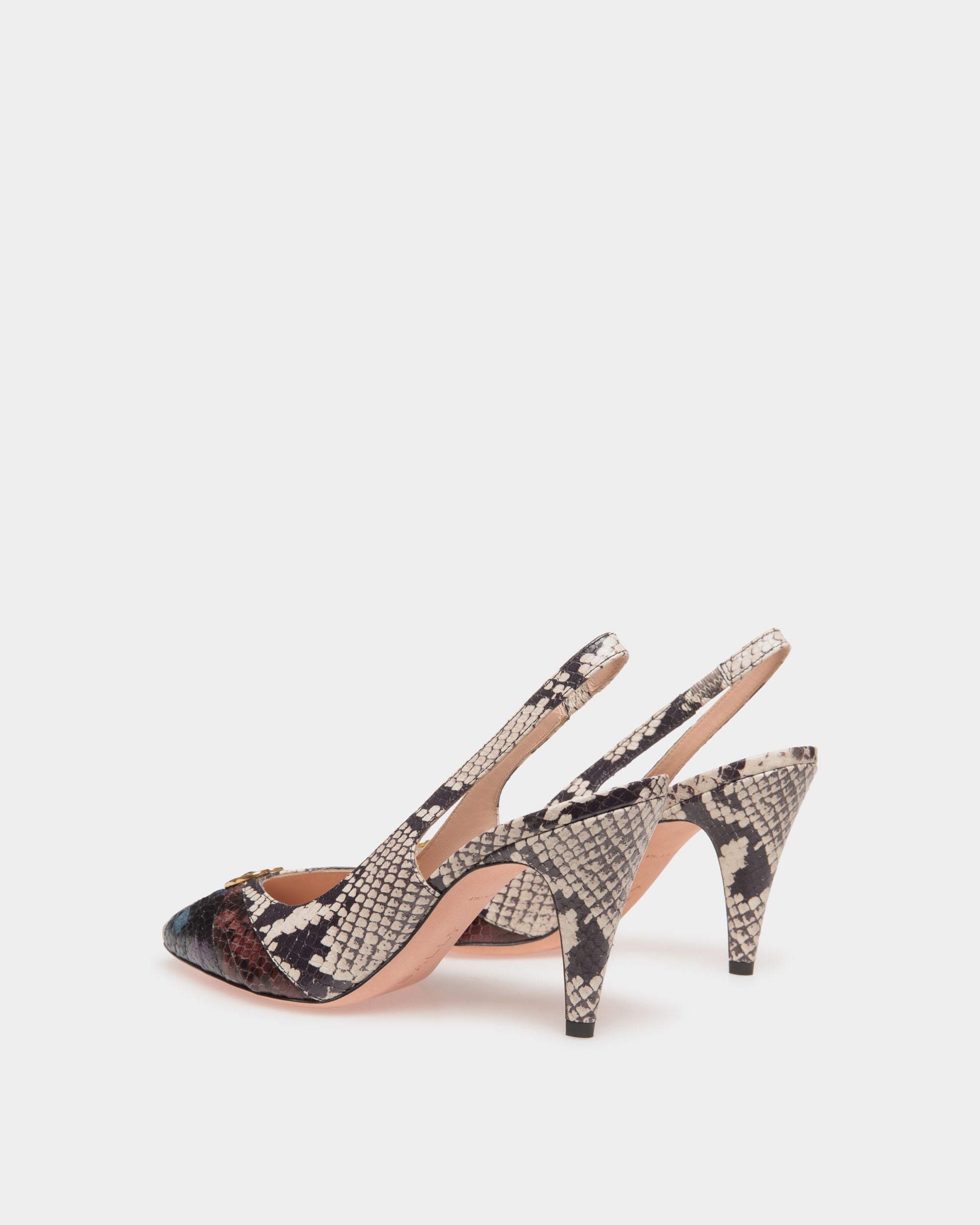 Jolene スリングバックパンプス マルチカラー パイソンプリント レザー - 女性 - Bally - 03