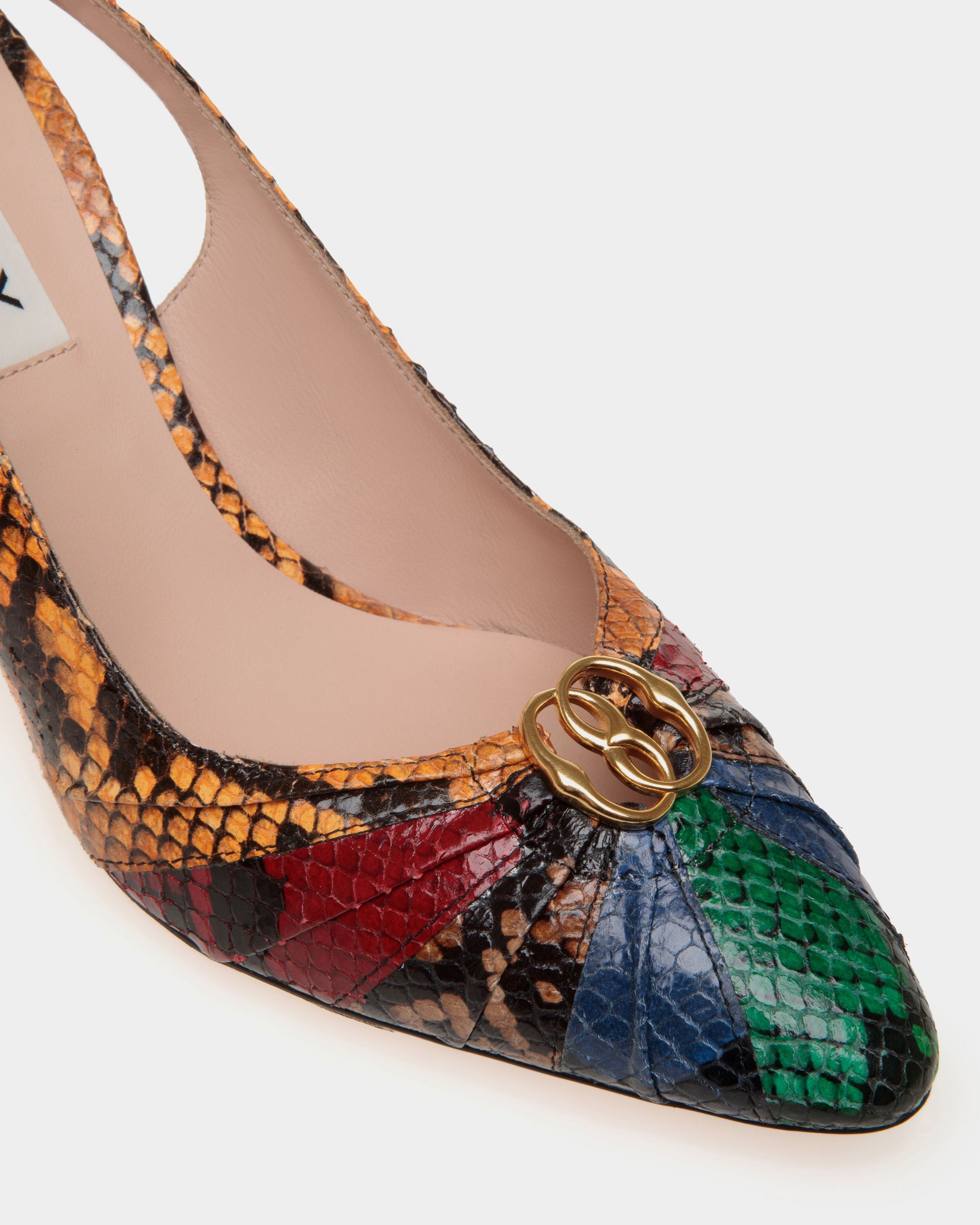 Jolene スリングバックパンプス マルチカラー パイソンプリント レザー - 女性 - Bally - 04
