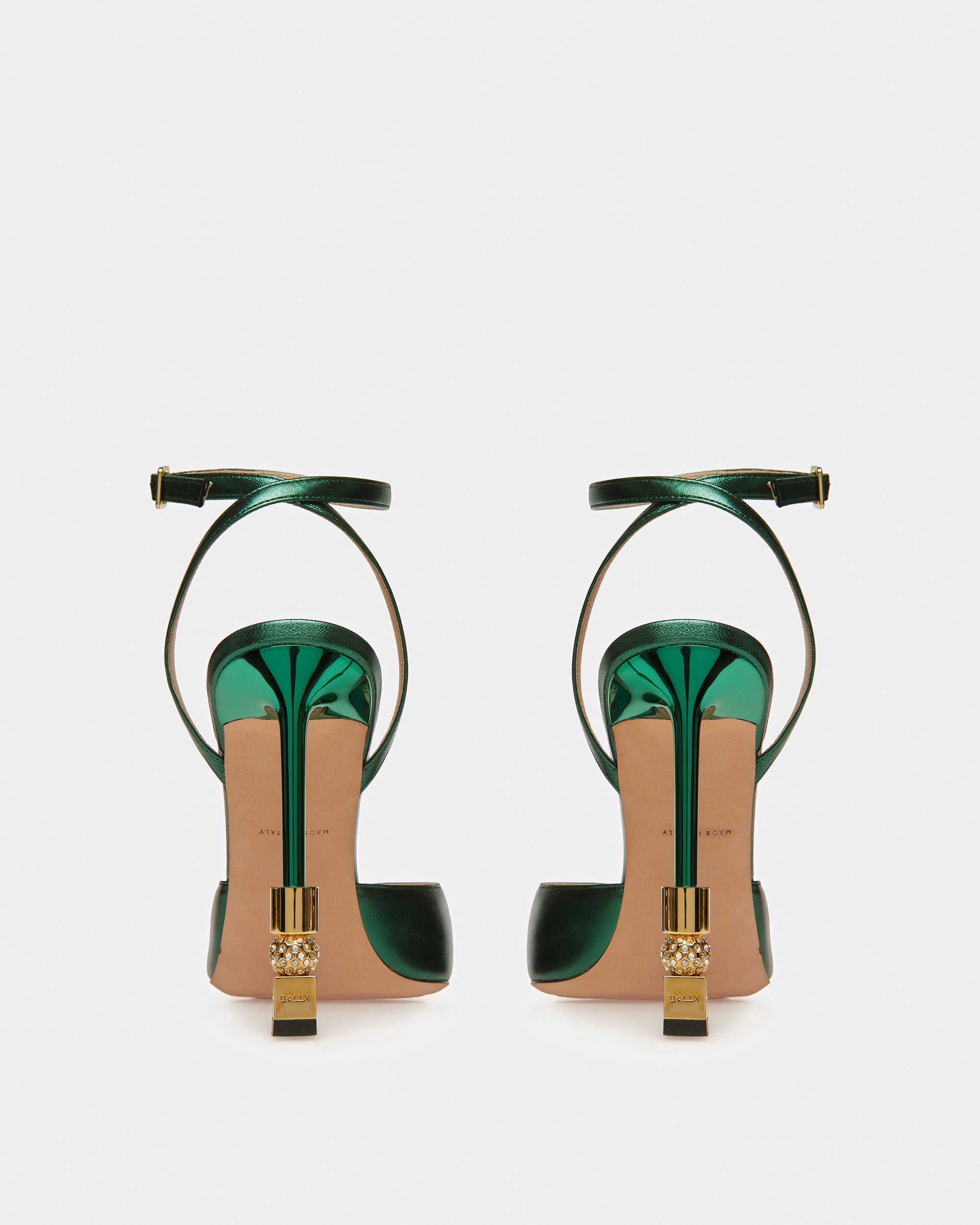 Block アンクルストラップ パンプス メタリックレザー - 女性 - Bally - 04