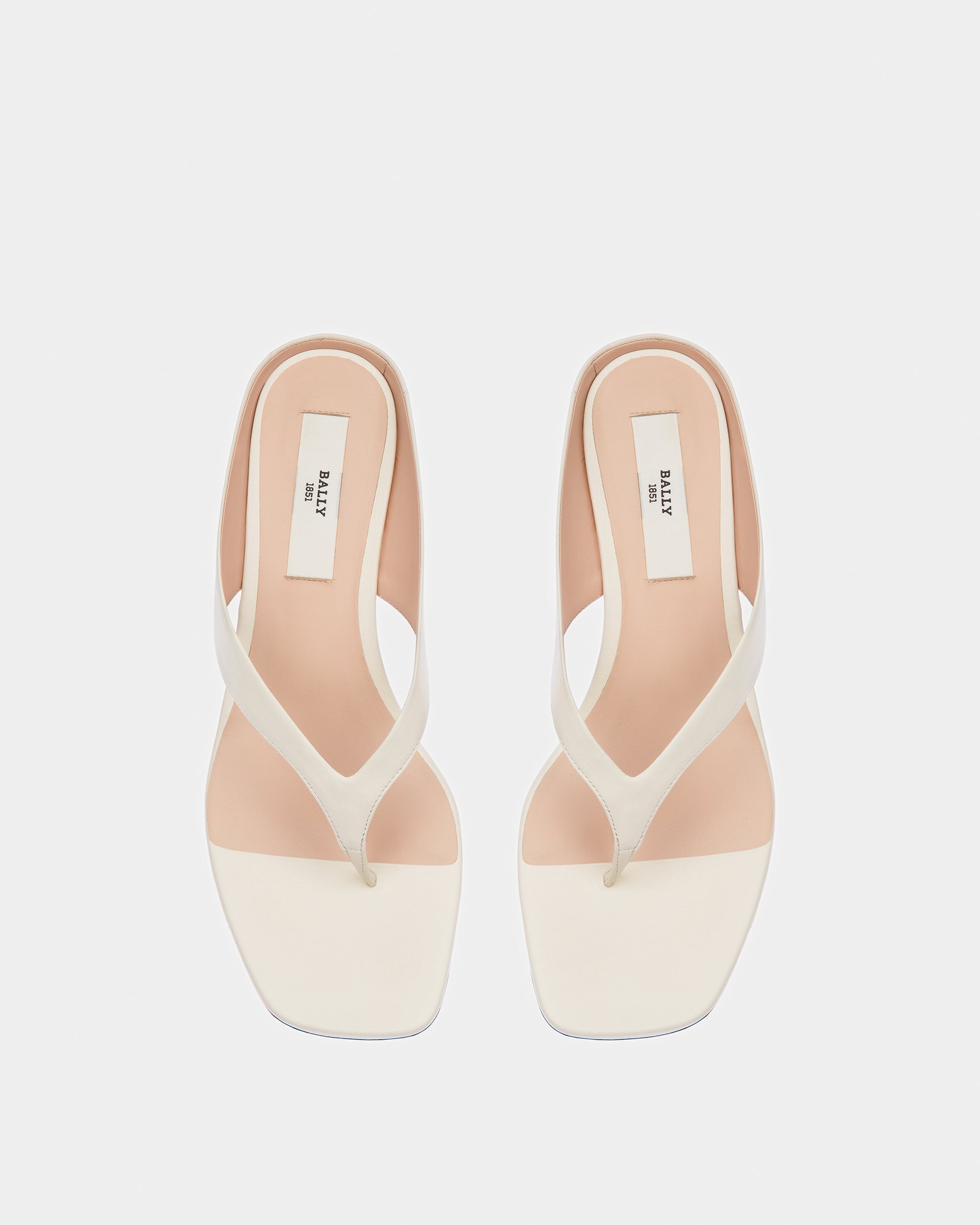 Nyna ボーンホワイト レザー サンダル - 女性 - Bally - 02