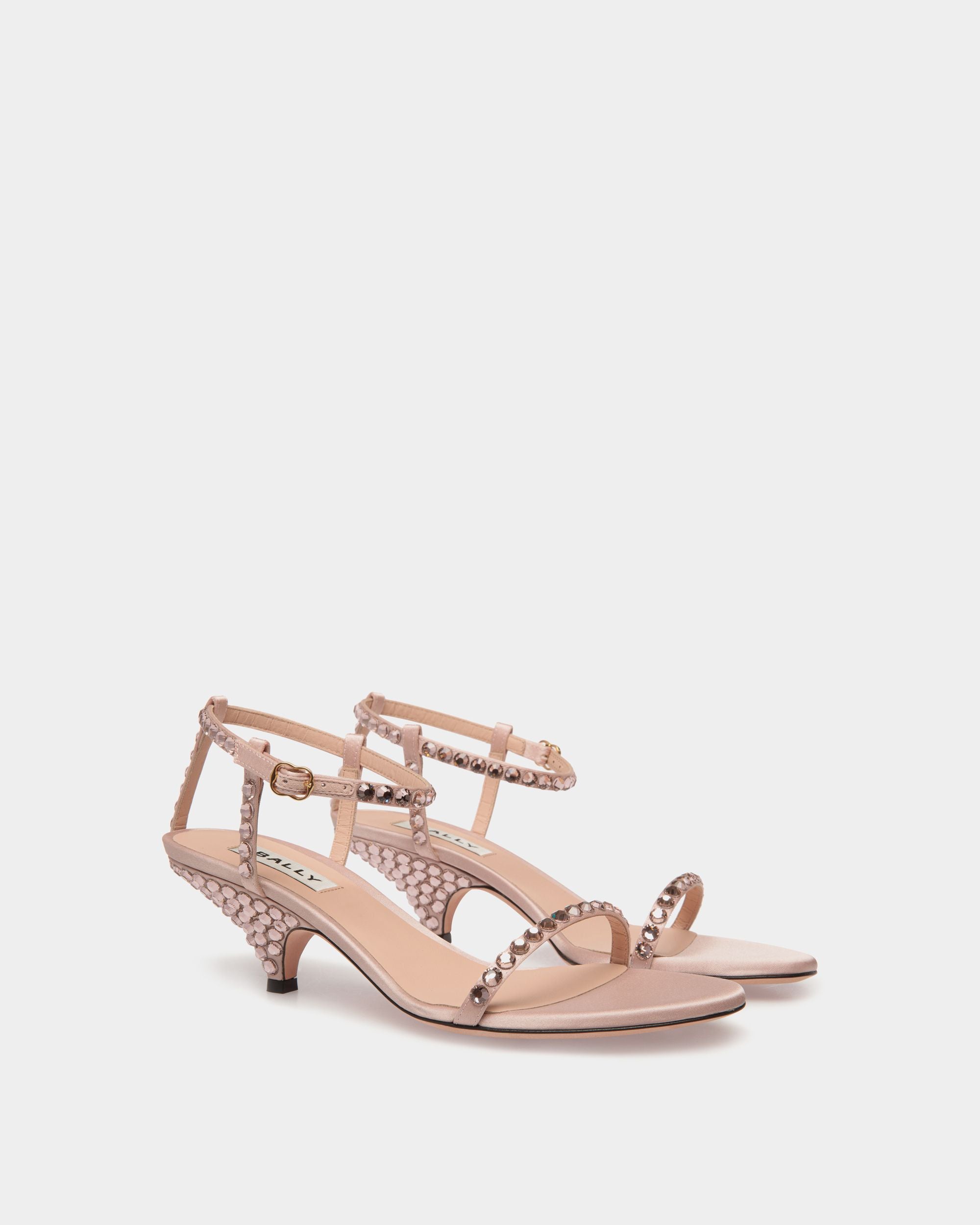 Katy ヒールサンダル Light Pink ファブリック＆クリスタル - 女性 - Bally - 02