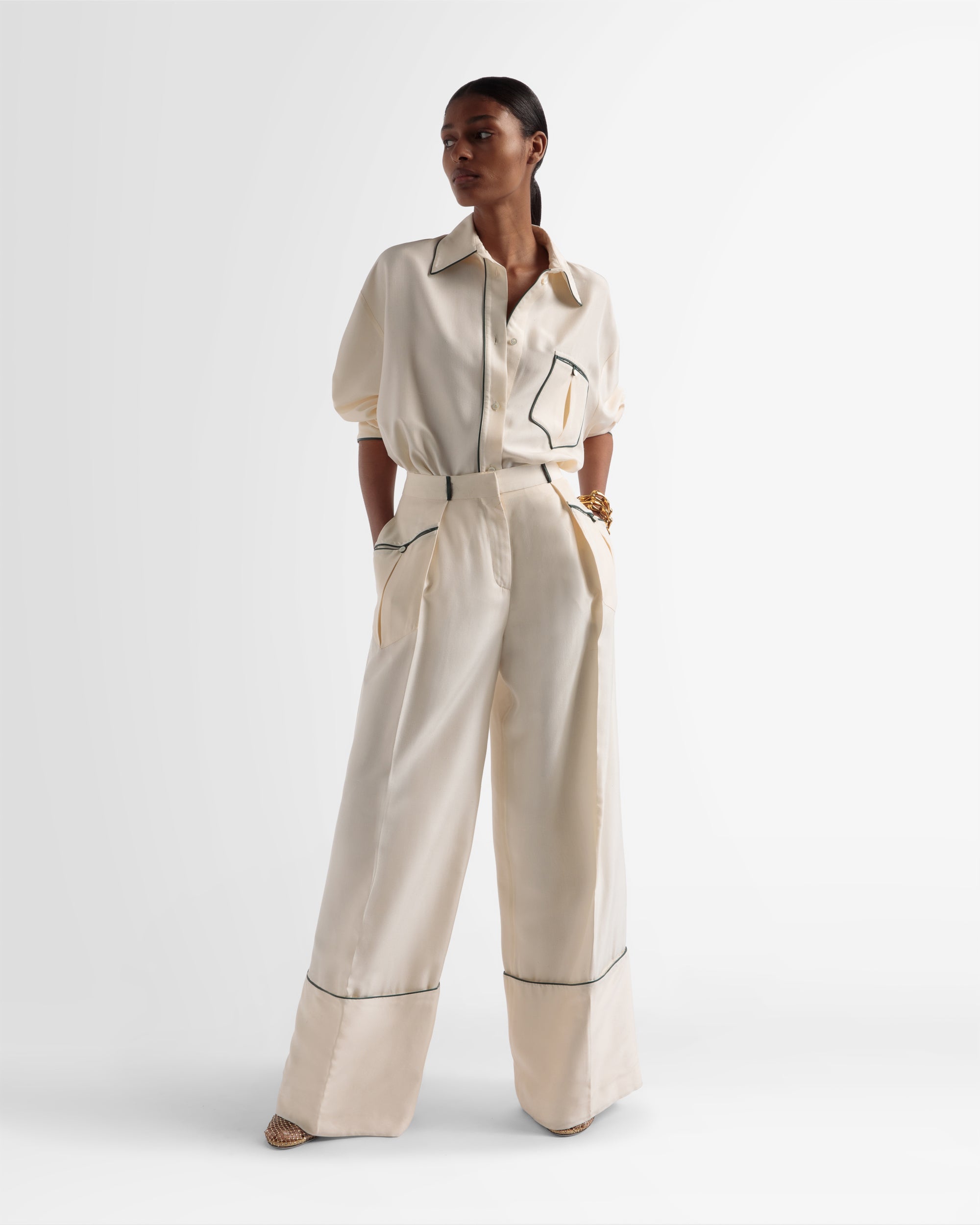 シルク リラックス シャツ ボーンホワイト - 女性 - Bally - 01