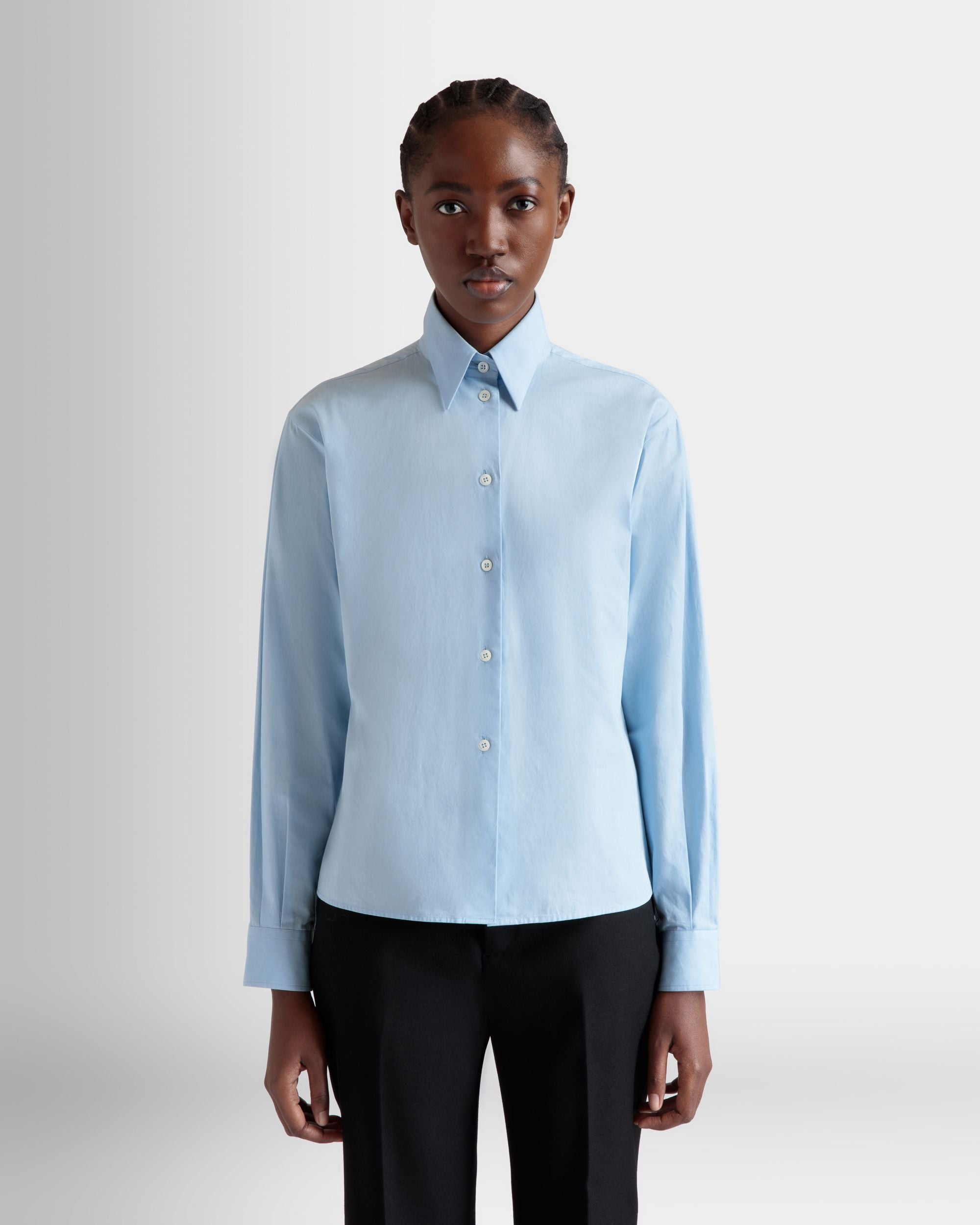 ロングスリーブ シャツ Light Blue コットン - 女性 - Bally - 08