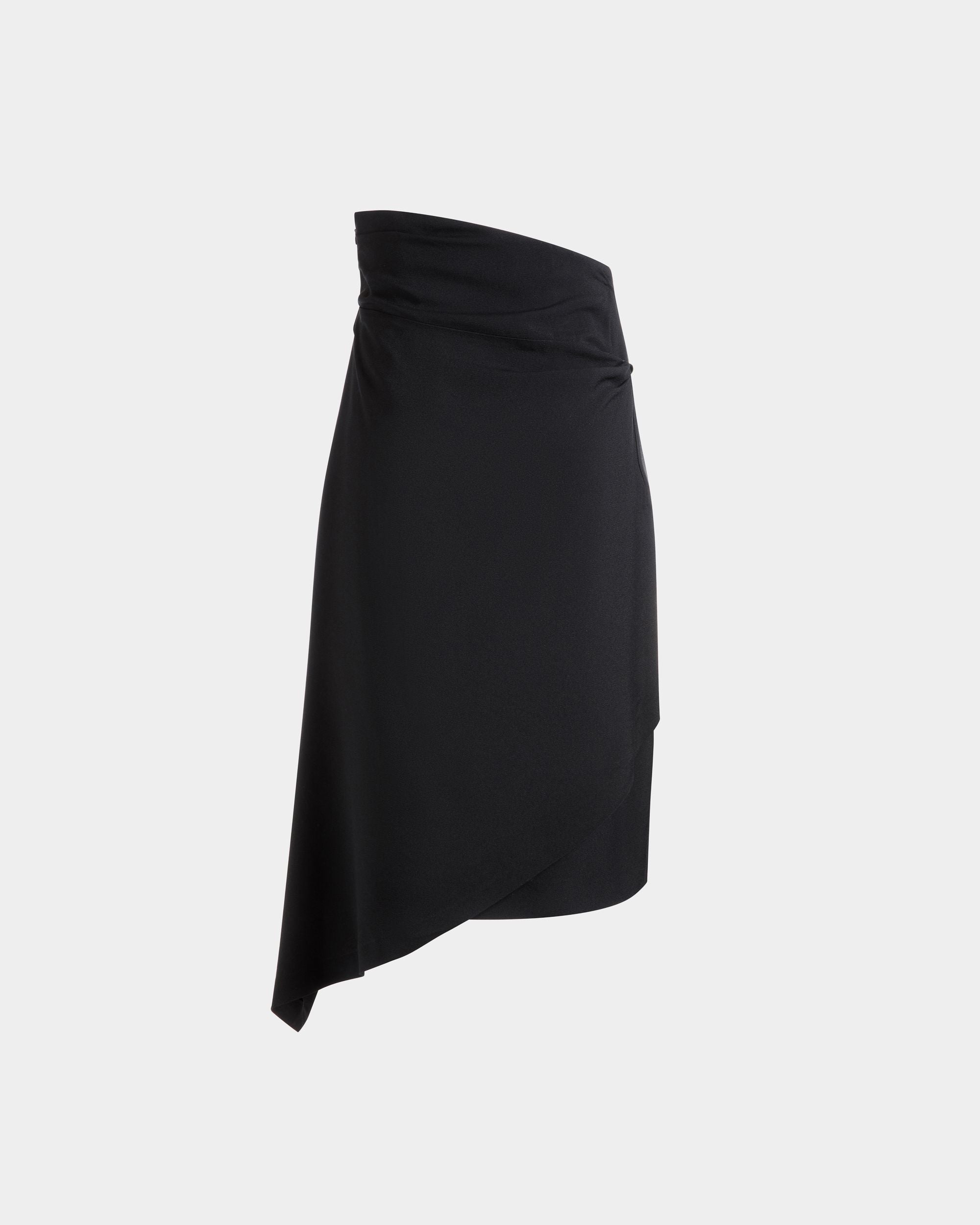 アシンメトリー ミディスカート ブラック フルイド Crepe - 女性 - Bally - 07