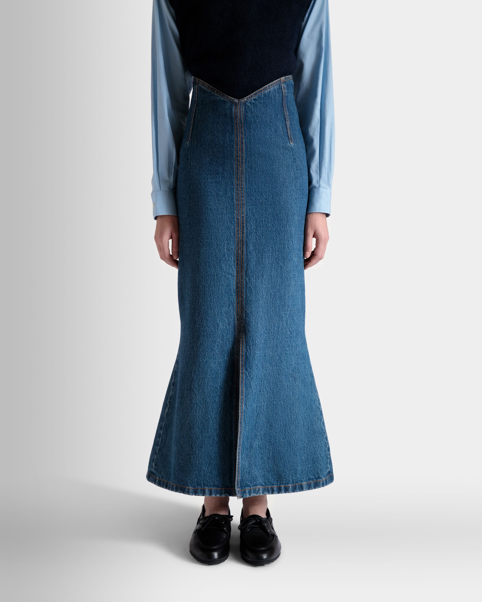 ロングスカート Medium Blue コットン - 女性 - Bally - 03