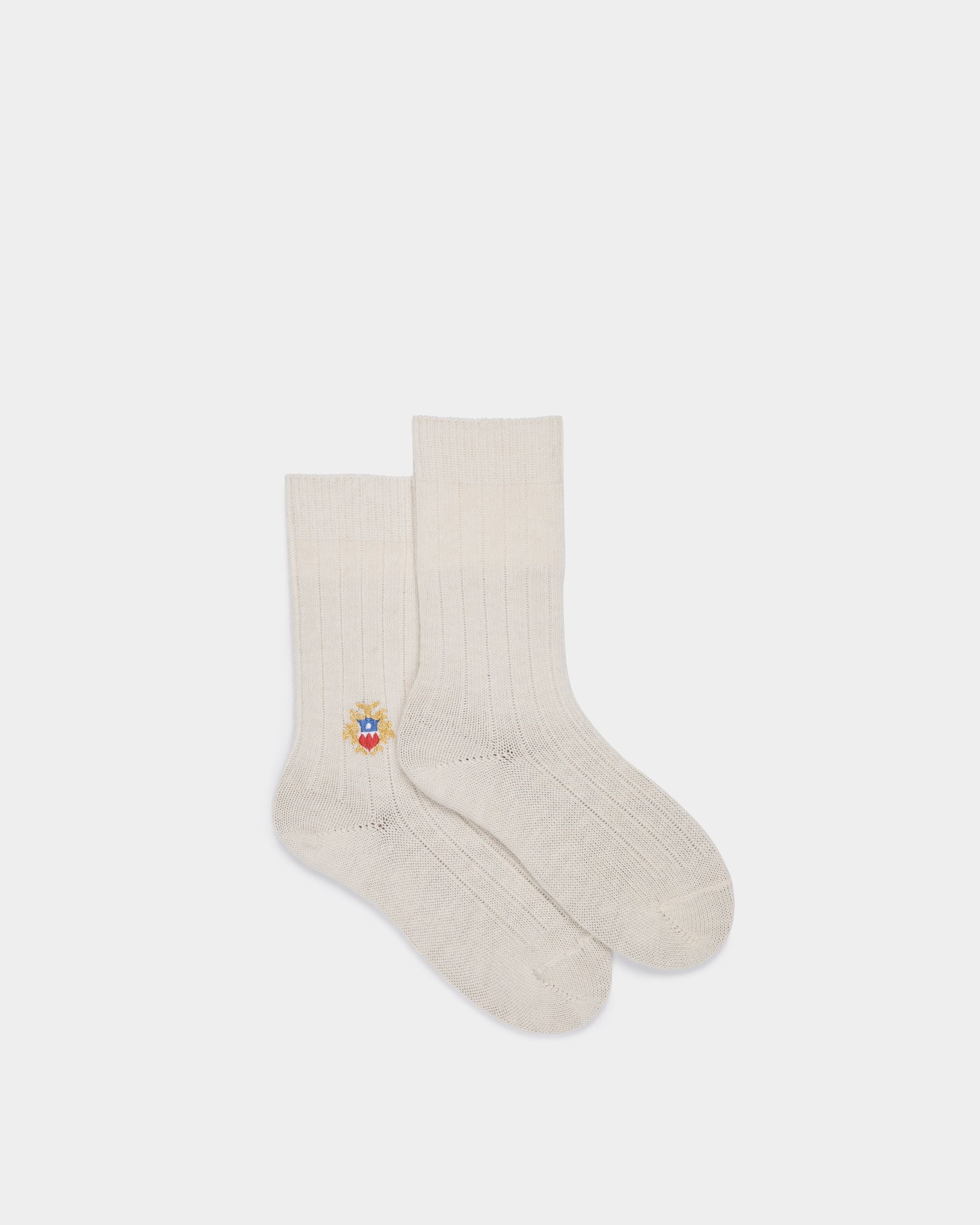 ソックス Ballyクレストロゴ アイボリー ウールブレンド - 女性 - Bally - 01