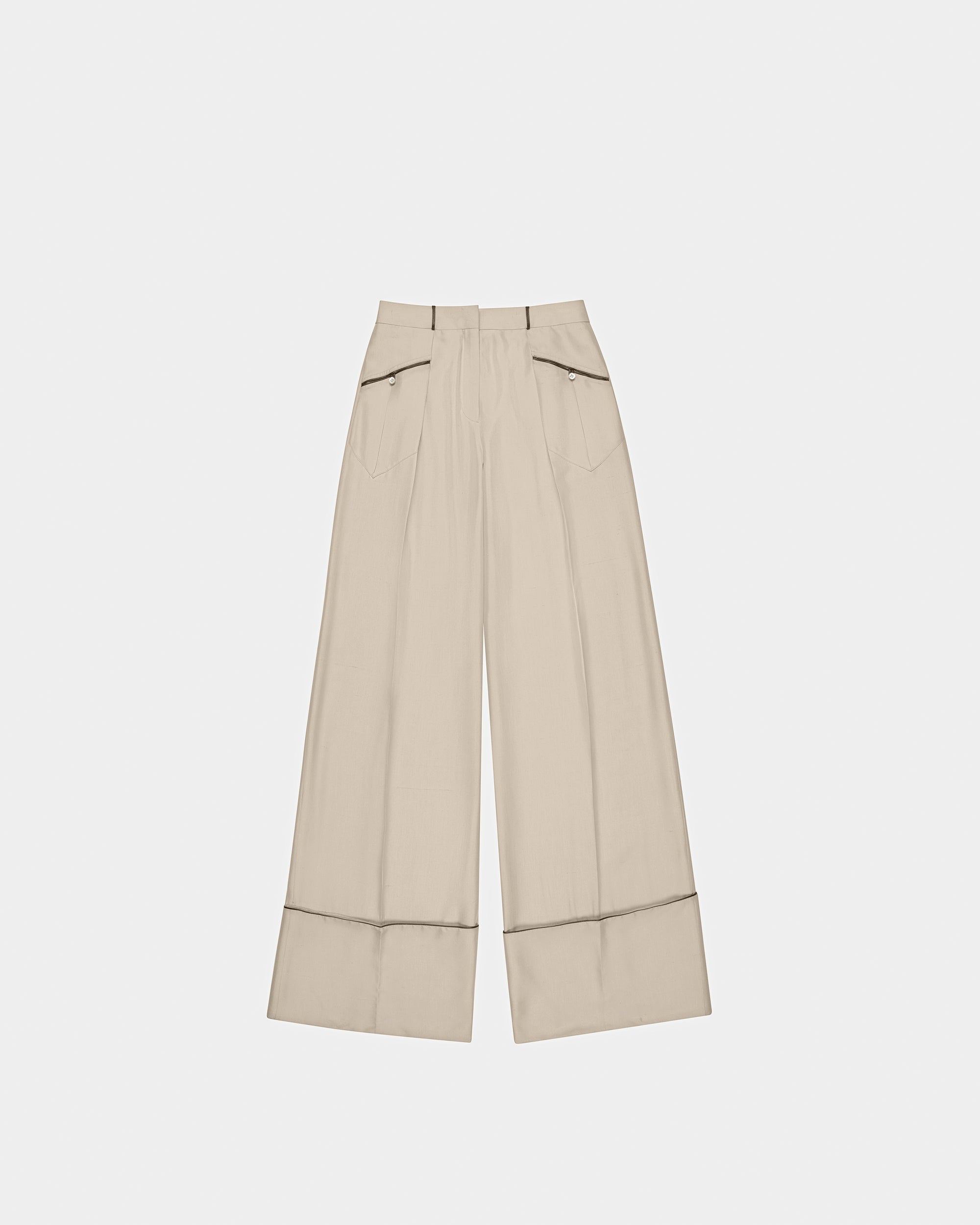 シルク ワイドパンツ ボーンホワイト - 女性 - Bally - 06