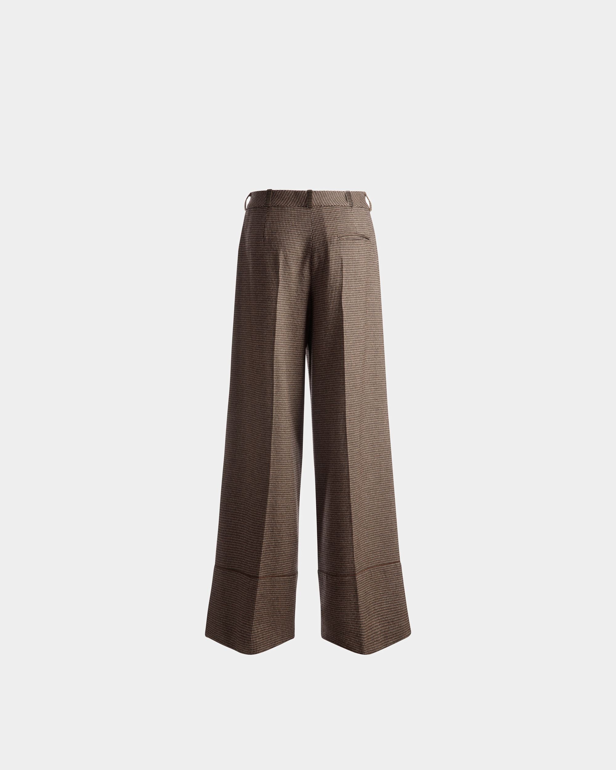 ハウンドトゥース パンツ デザートブラウン ウール - 女性 - Bally - 07