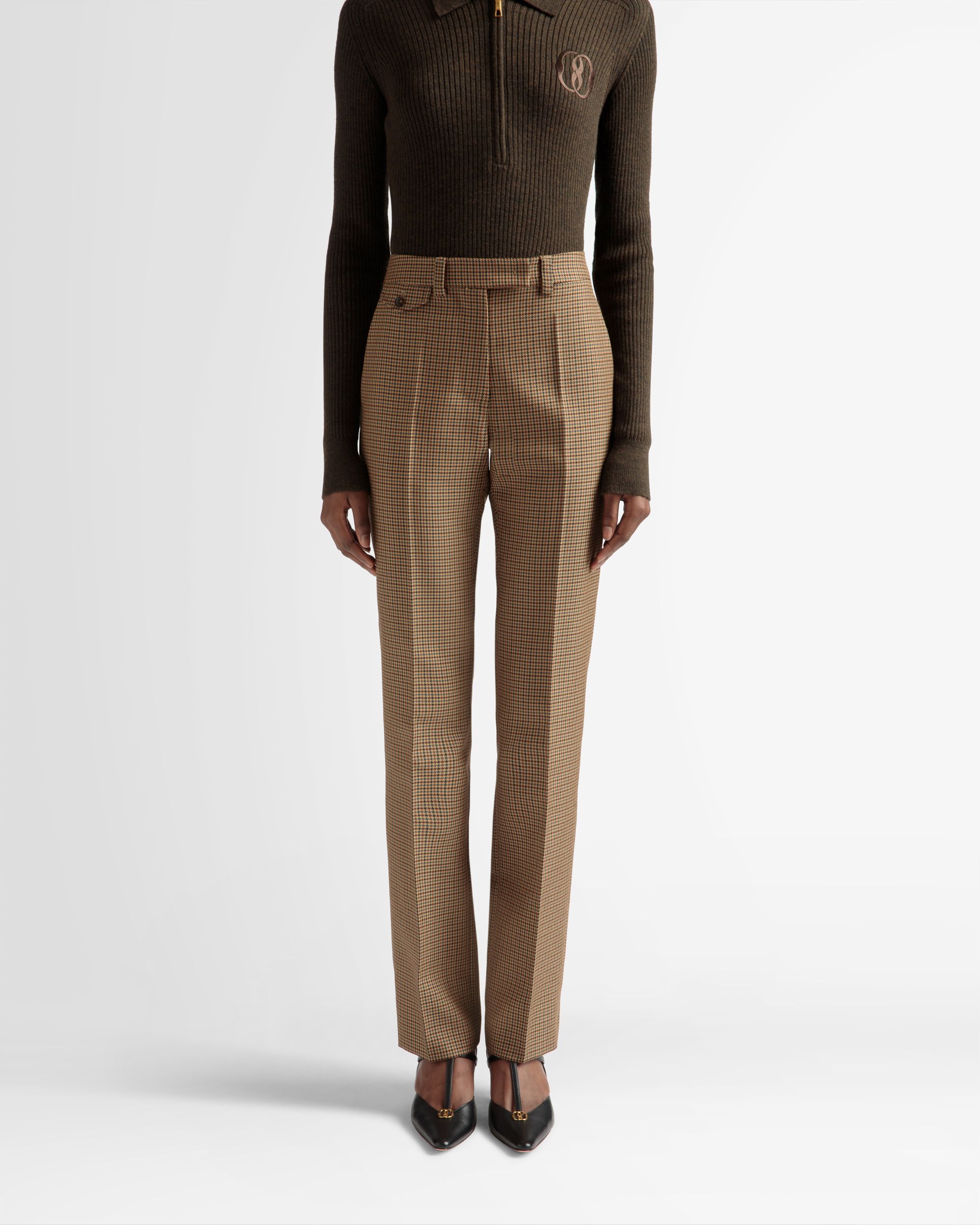 テーラード ストレートパンツ デザートブラウン ウール - 女性 - Bally - 02