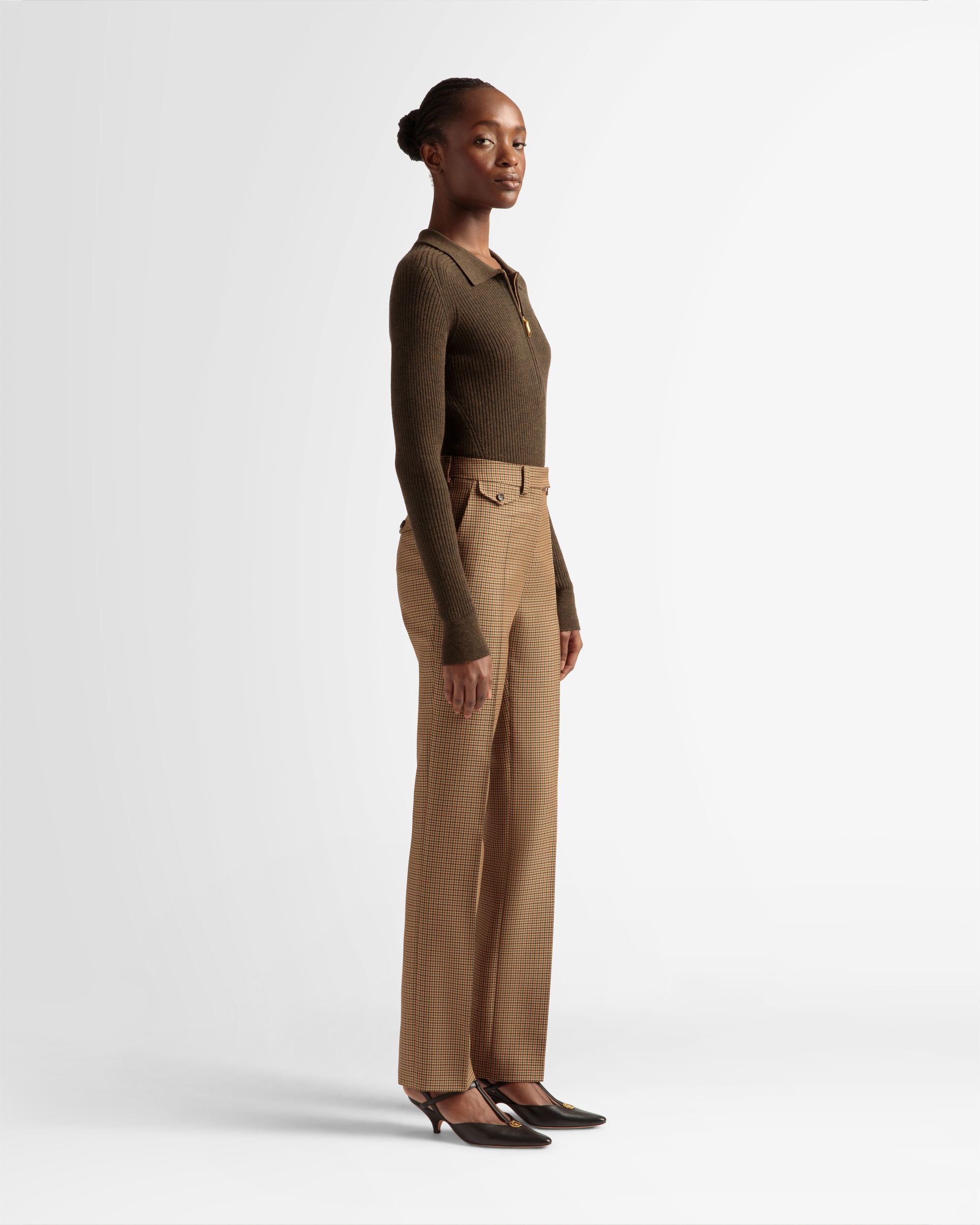 テーラード ストレートパンツ デザートブラウン ウール - 女性 - Bally - 04