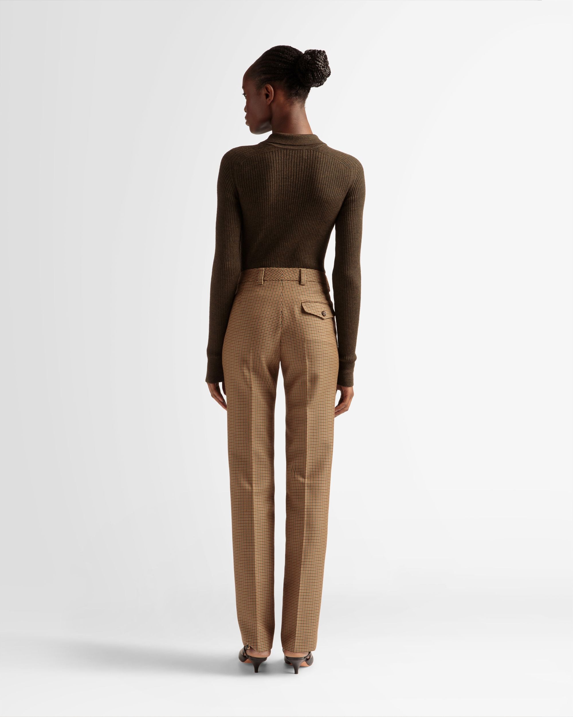 テーラード ストレートパンツ デザートブラウン ウール - 女性 - Bally - 05