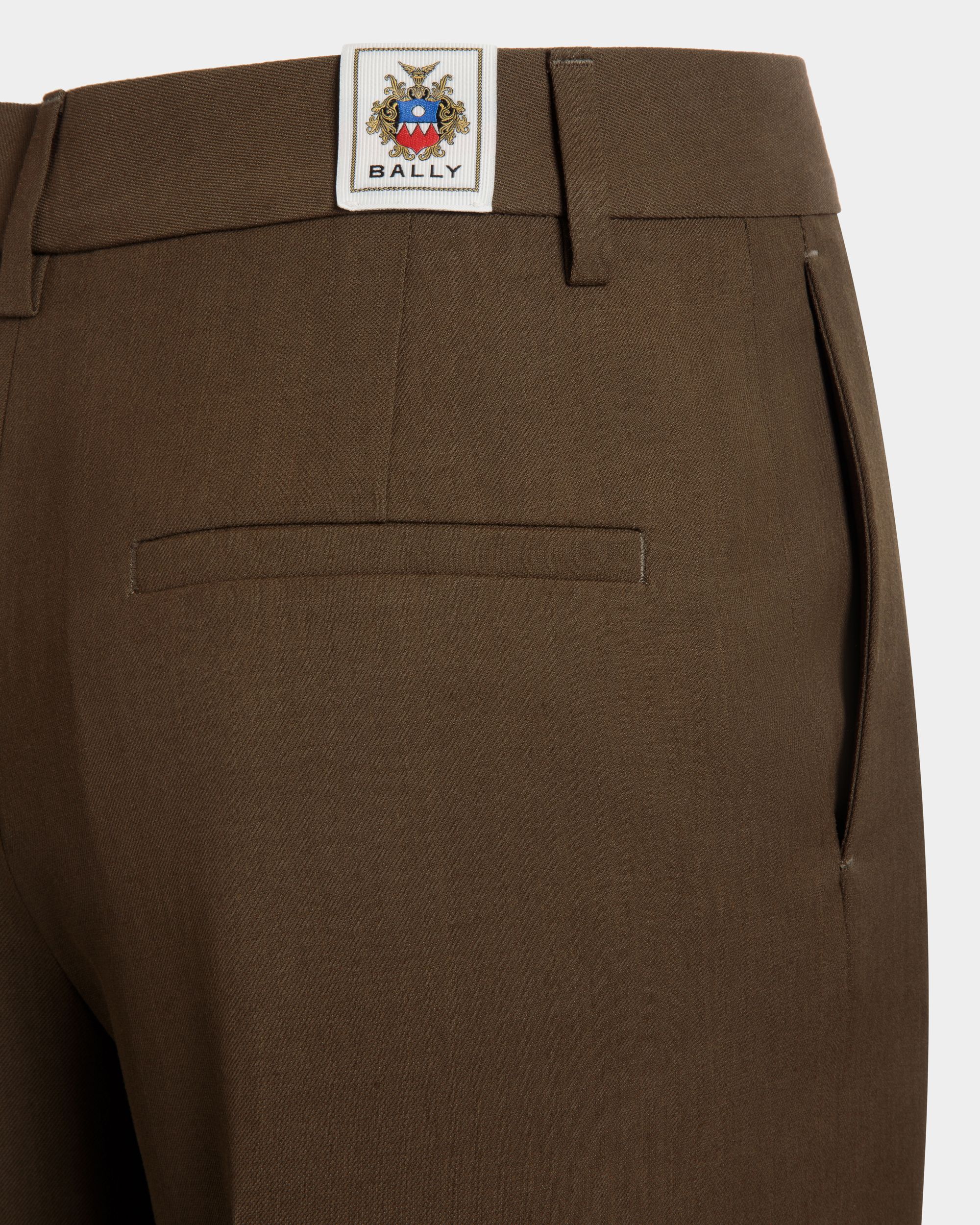 ストレートパンツ ミリタリーグリーン フルイドギャバジン - 女性 - Bally - 04