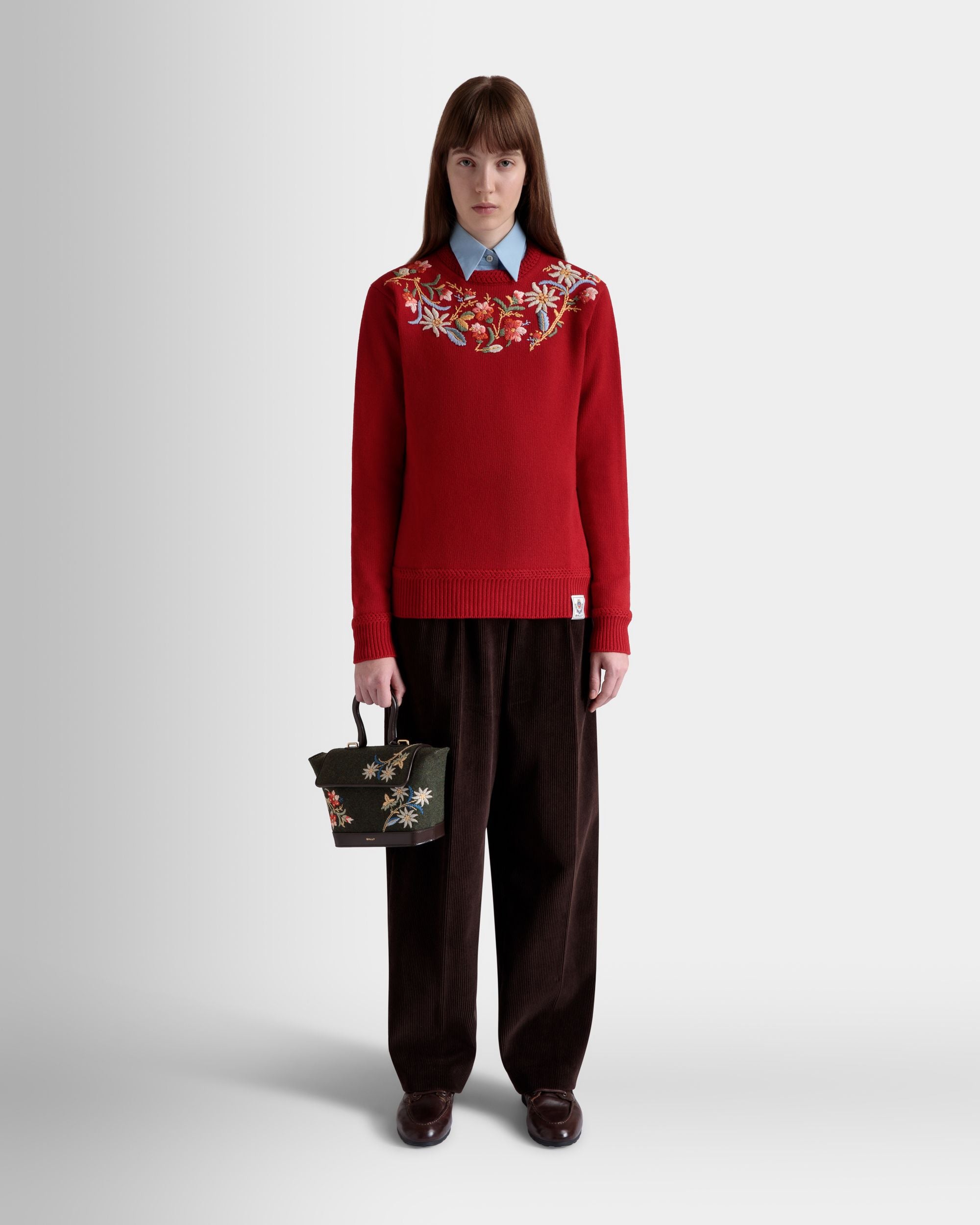 Winter Capsule タック パンツ エバノブラウン コットンコーデュロイ - 女性 - Bally - 02