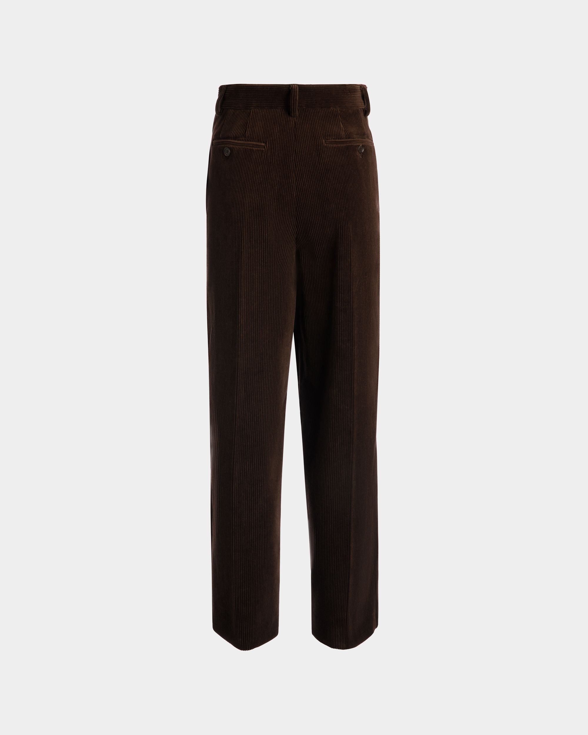 Winter Capsule タック パンツ エバノブラウン コットンコーデュロイ - 女性 - Bally - 07